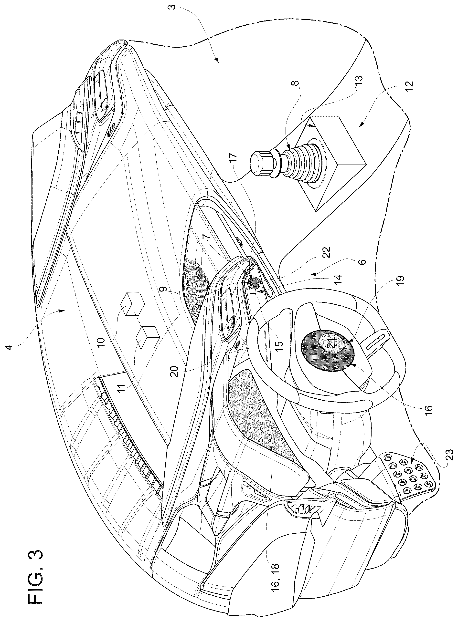 Patent US12617357 Figure 5 – Luminous device for turning on a road vehicle and relative road vehicle