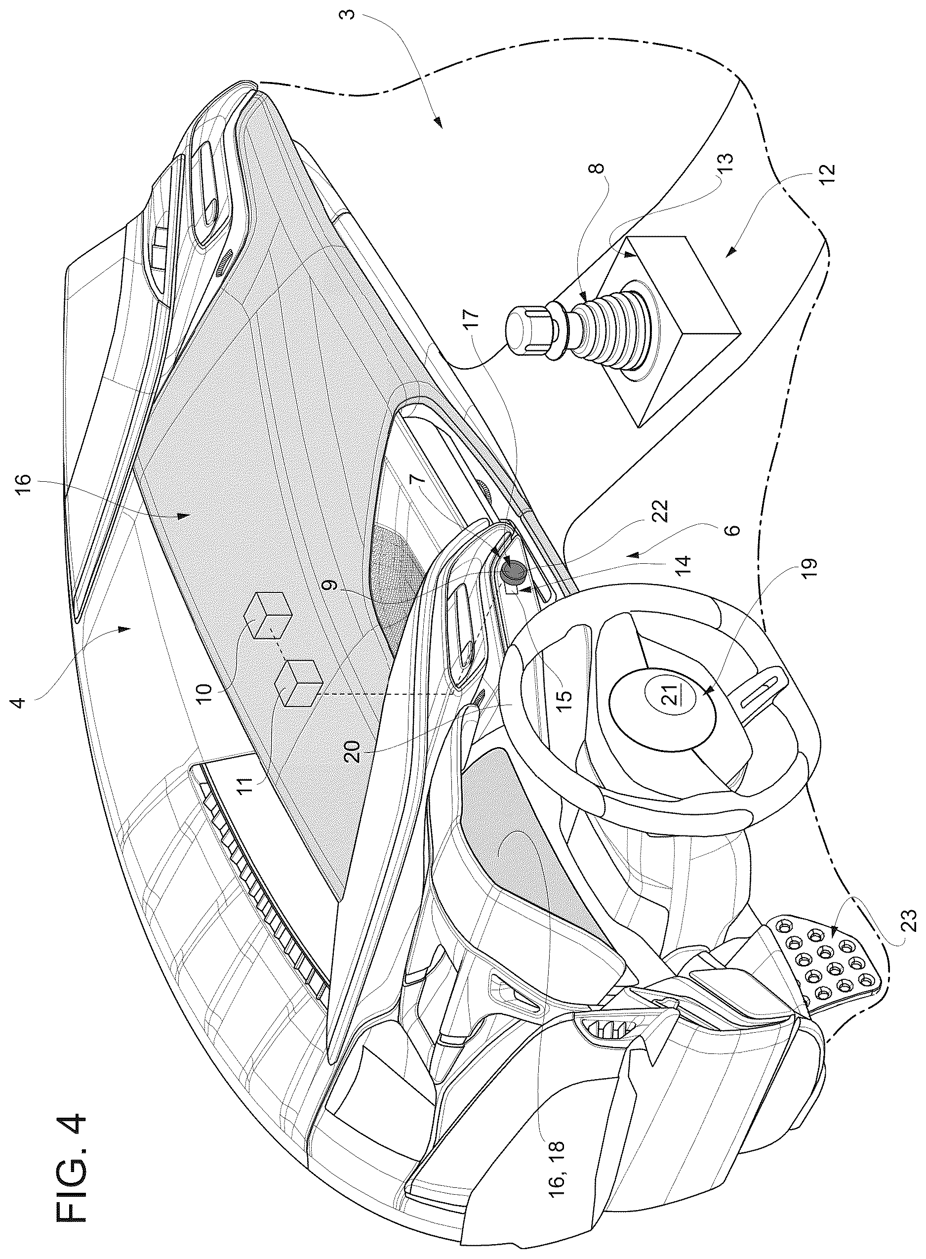 Patent US12617357 Figure 8 – Luminous device for turning on a road vehicle and relative road vehicle