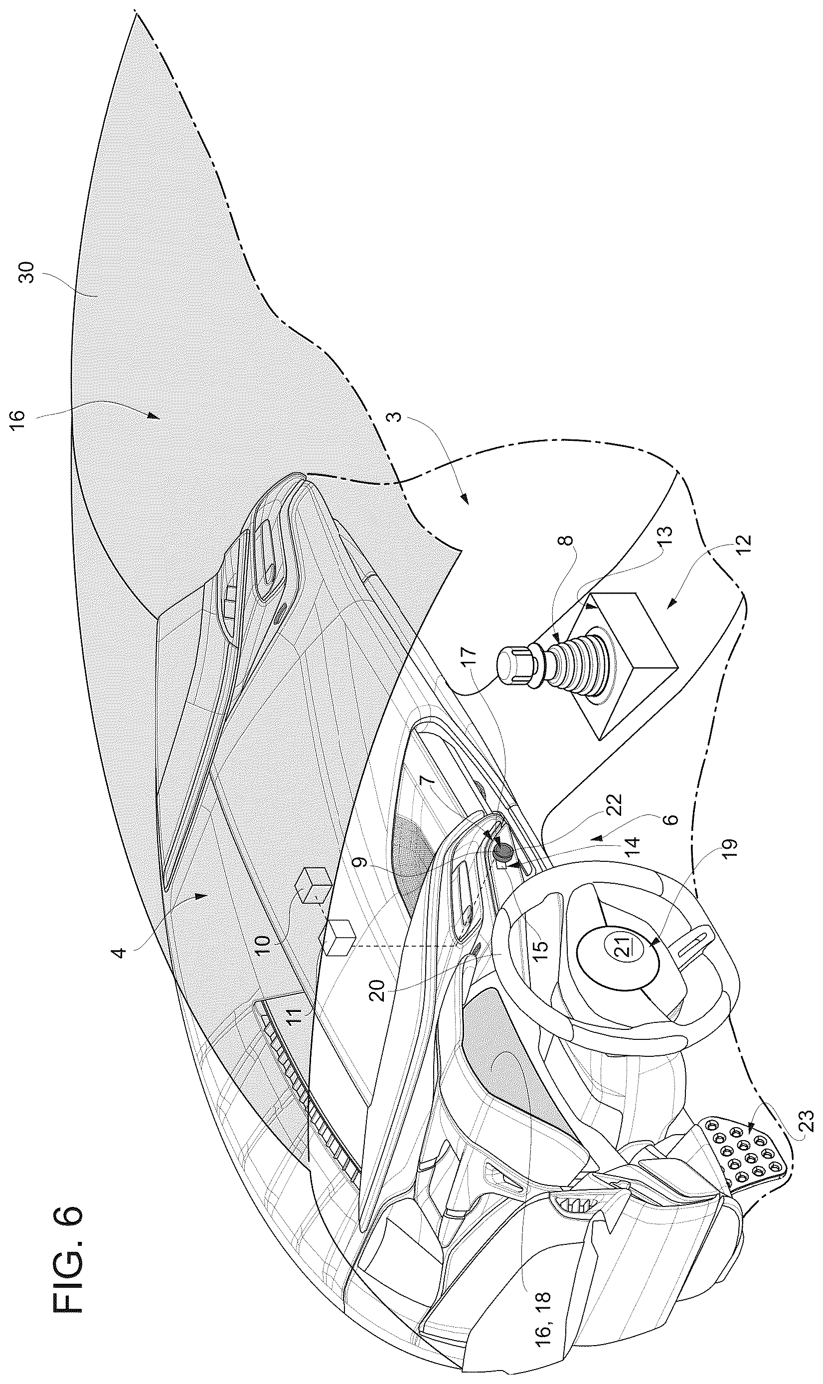Patent US12617357 Figure 14 – Luminous device for turning on a road vehicle and relative road vehicle