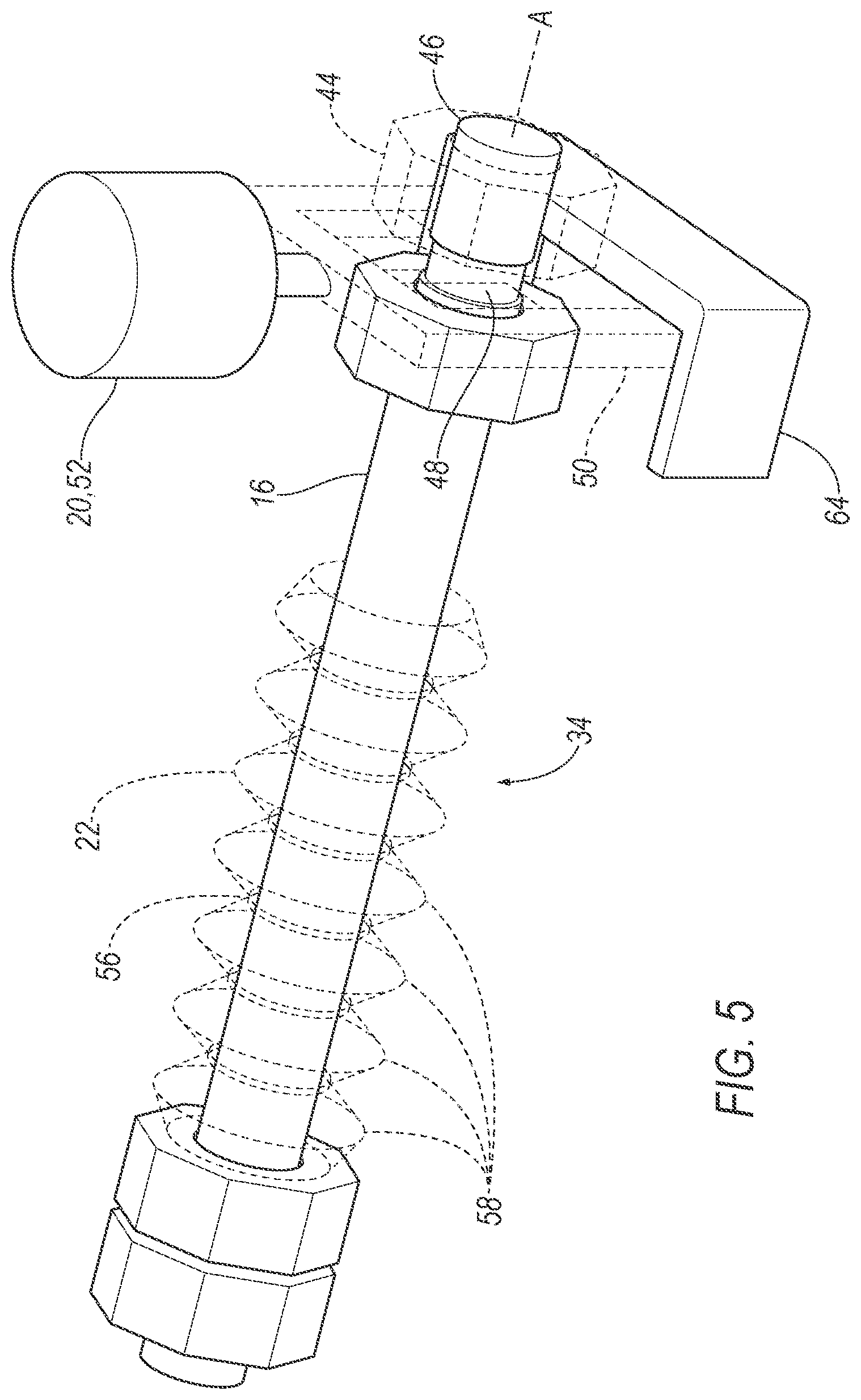Patent US12617360 Figure 5 – Retractable bumper assembly with actuator based on vehicle speed