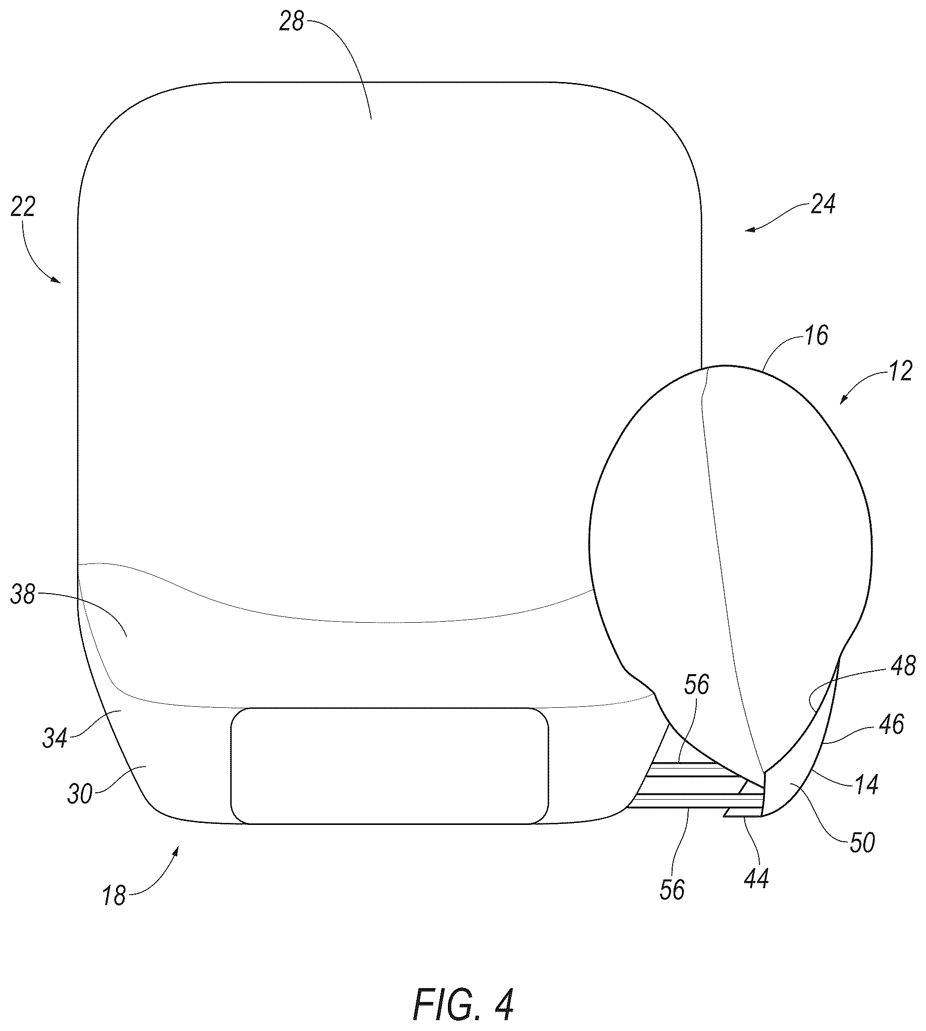 Patent US12617364 Figure 4 – Side airbag assembly