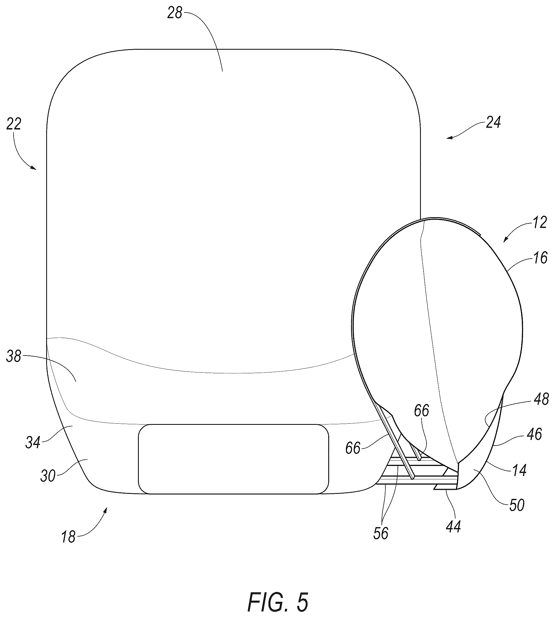 Patent US12617364 Figure 5 – Side airbag assembly