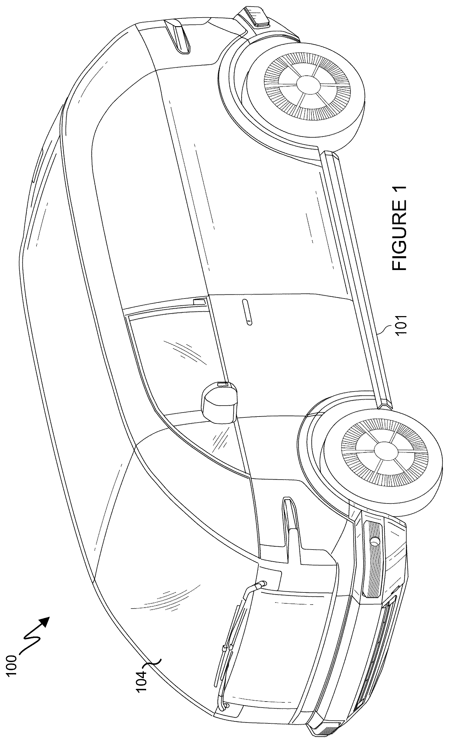 Patent US12617366 — Horizontally inflating passenger front air bag system — Figure 1