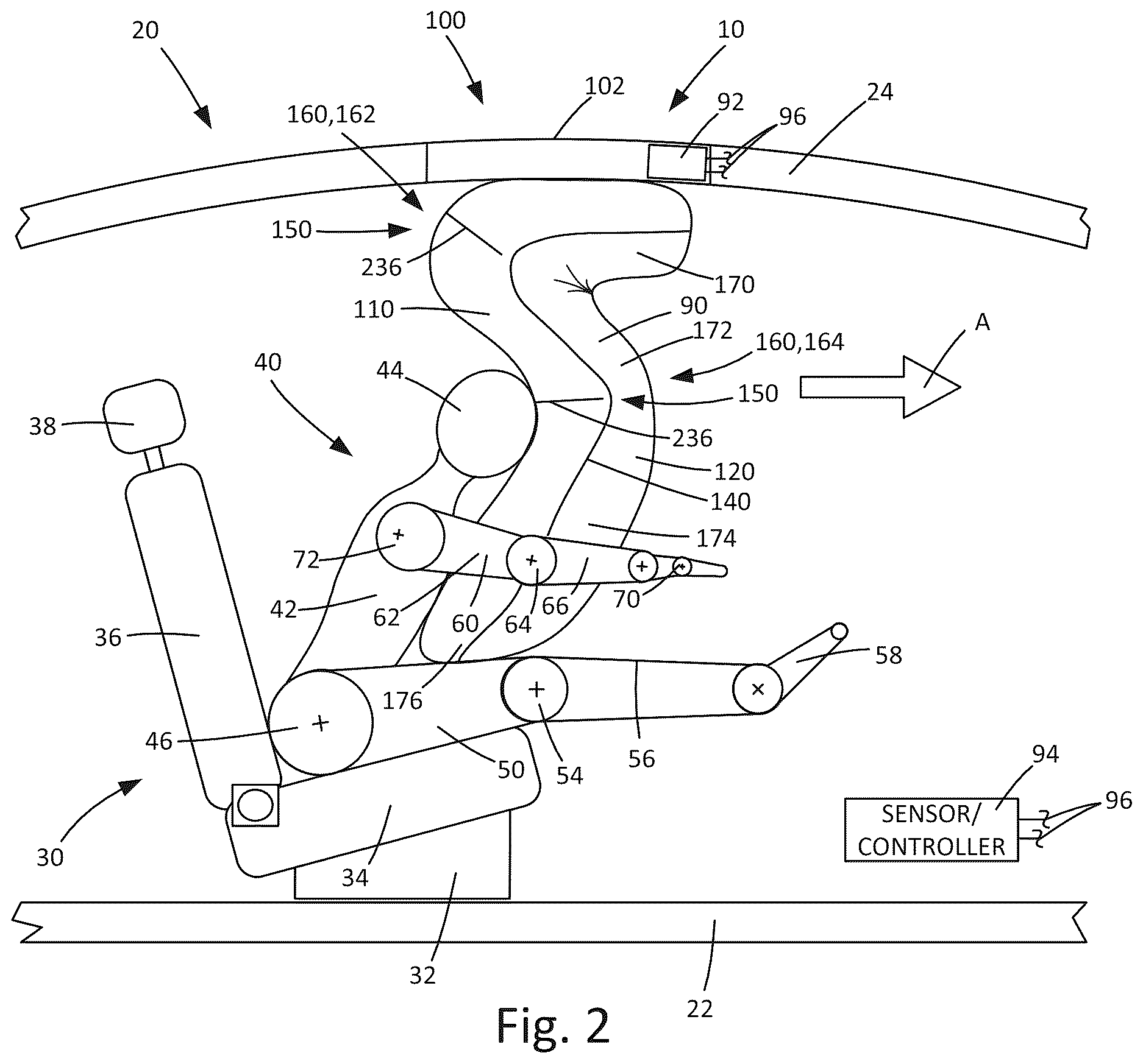 Patent US12617367 Figure 2 – Pleated airbag construction