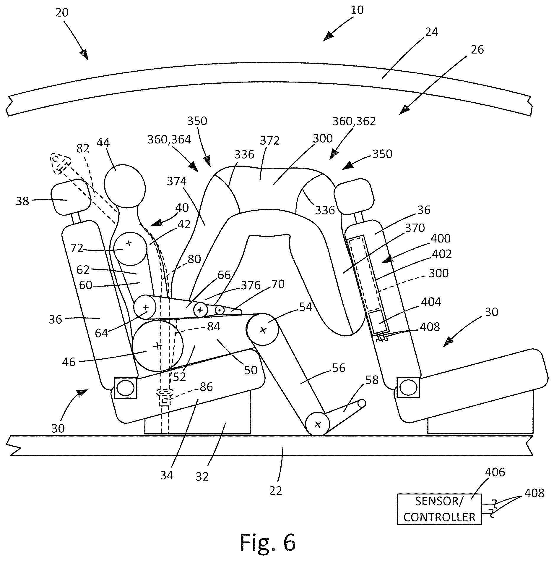 Patent US12617367 Figure 9 – Pleated airbag construction