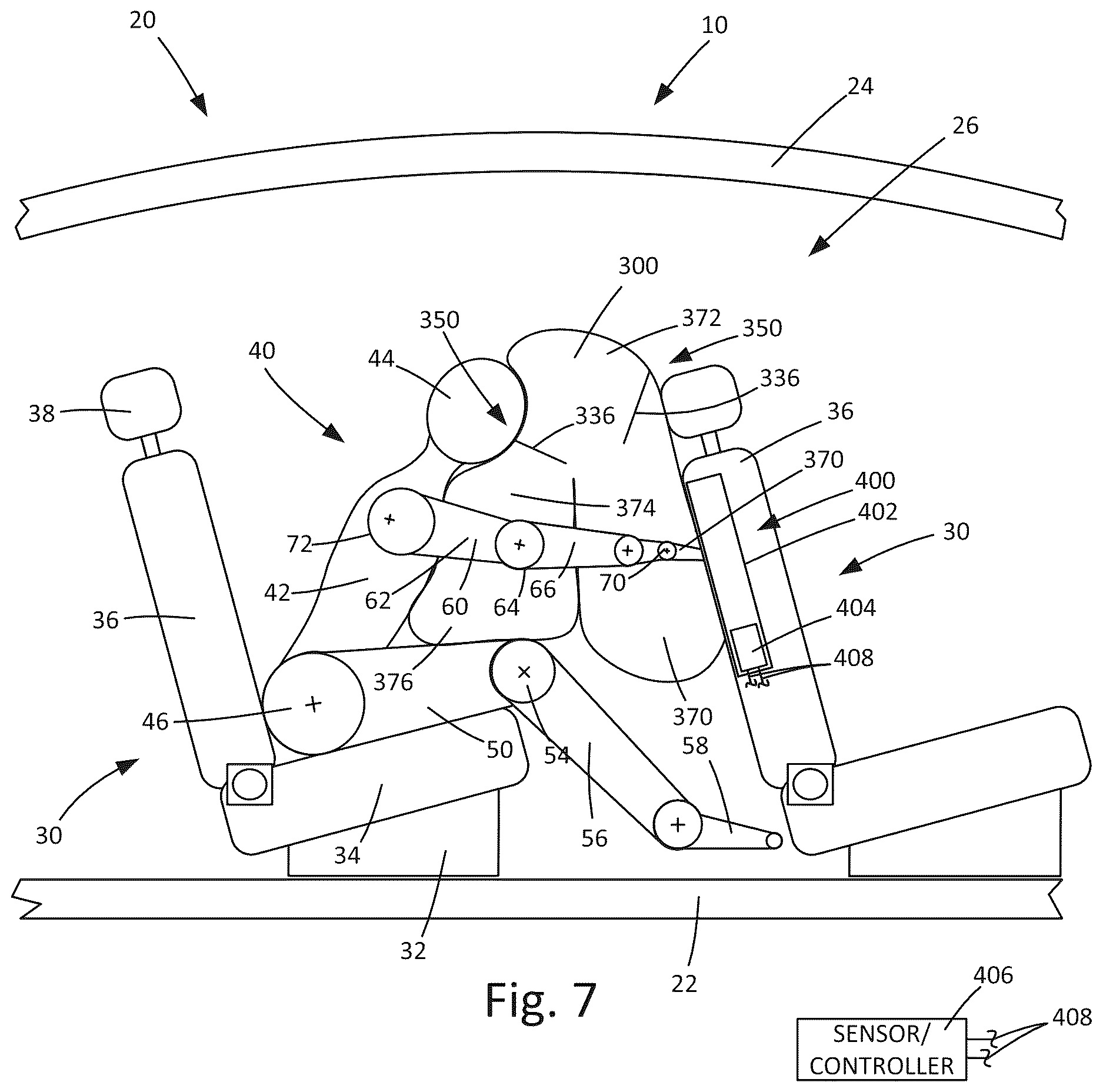 Patent US12617367 Figure 10 – Pleated airbag construction