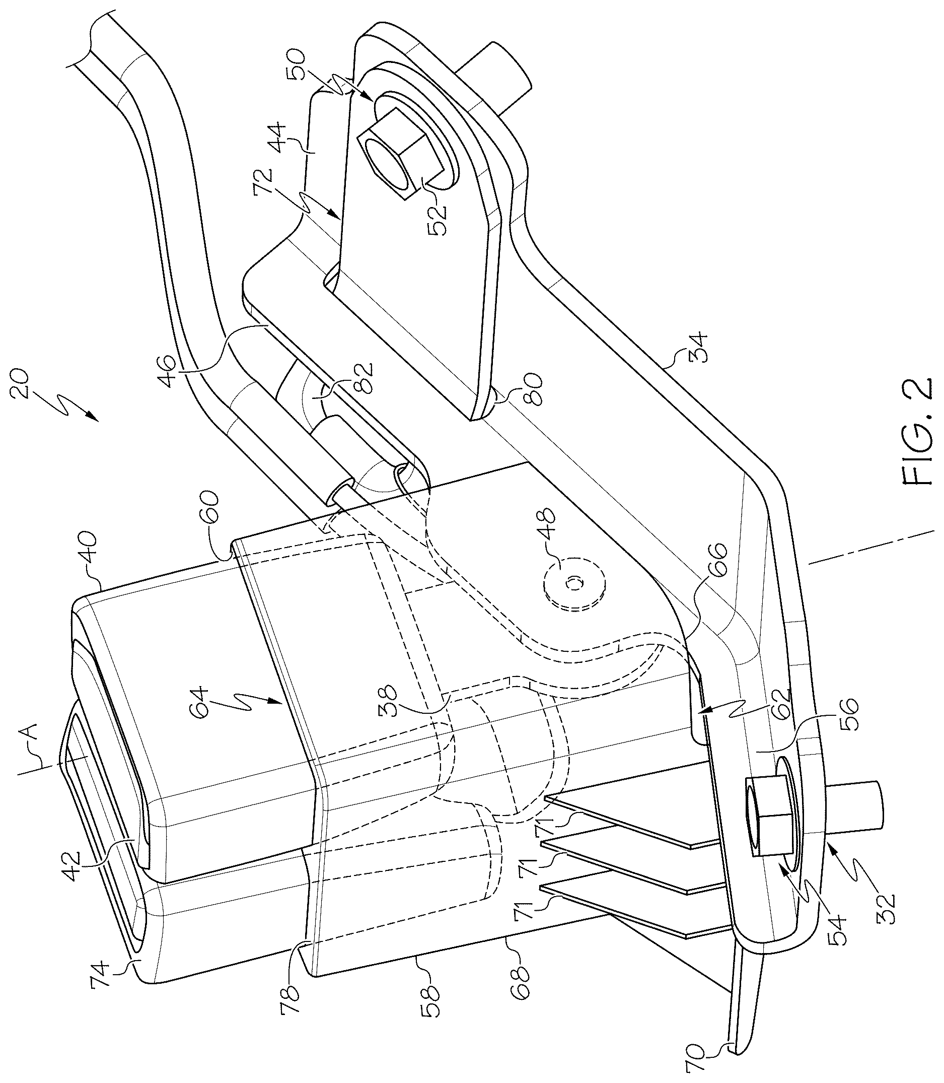 Patent US12617368 Figure 2 – Seat belt buckle assemblies for use with a seat belt of a vehicle