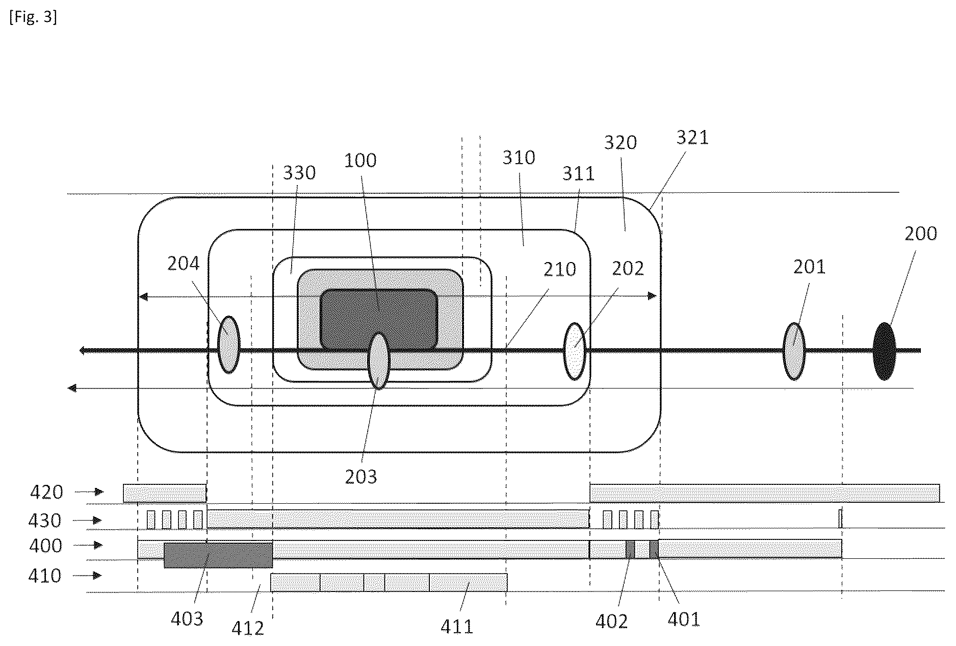 Patent US12617373 Figure 3 – Initiating UWB communication between vehicle system and portable identifier