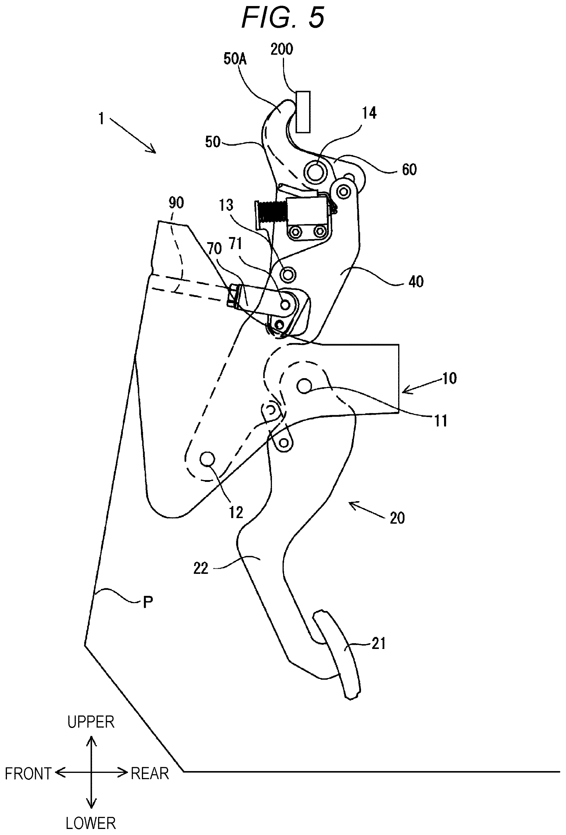Patent US12617375 Figure 5 – Operation pedal device for vehicle