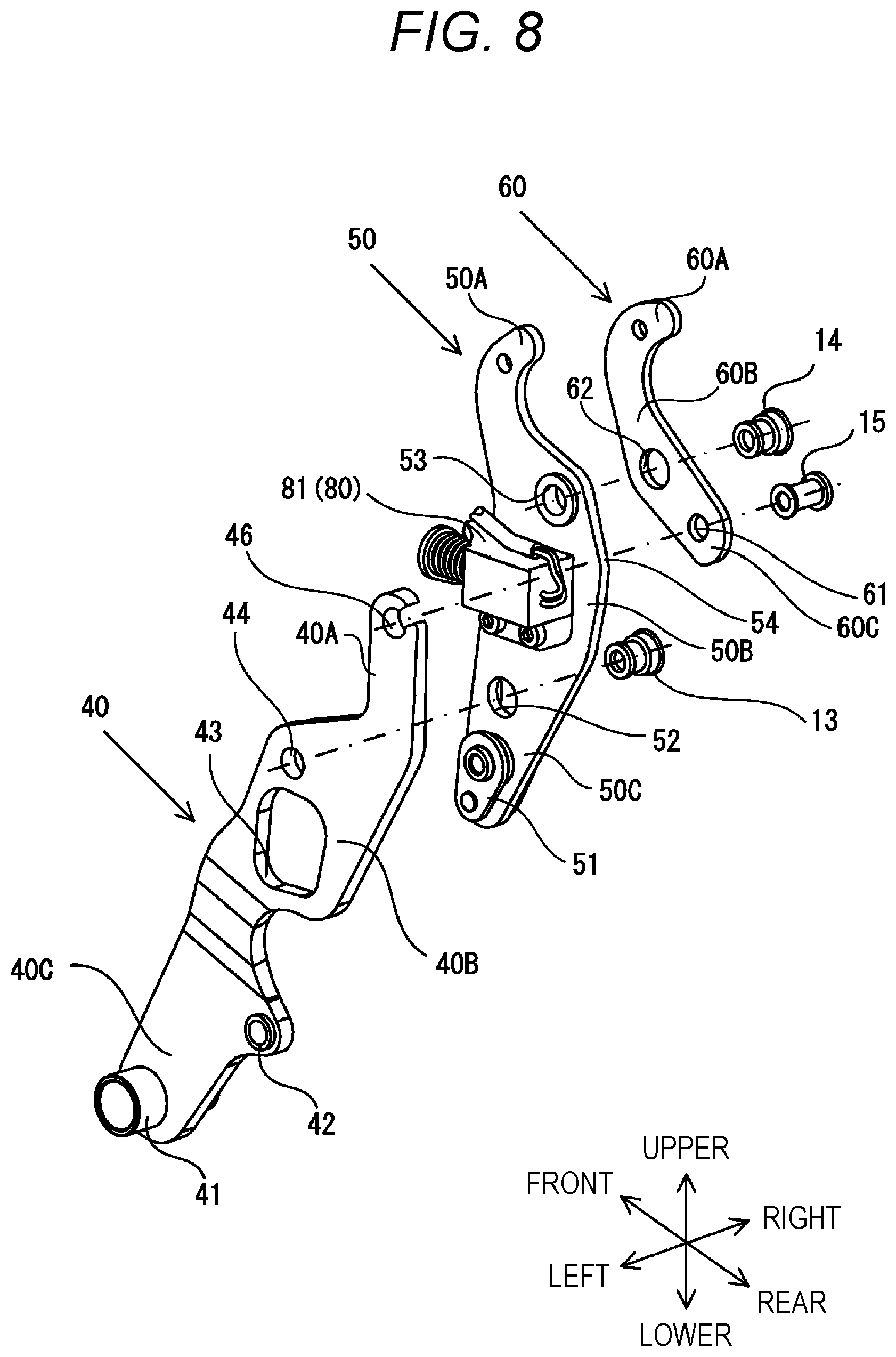 Patent US12617375 Figure 8 – Operation pedal device for vehicle