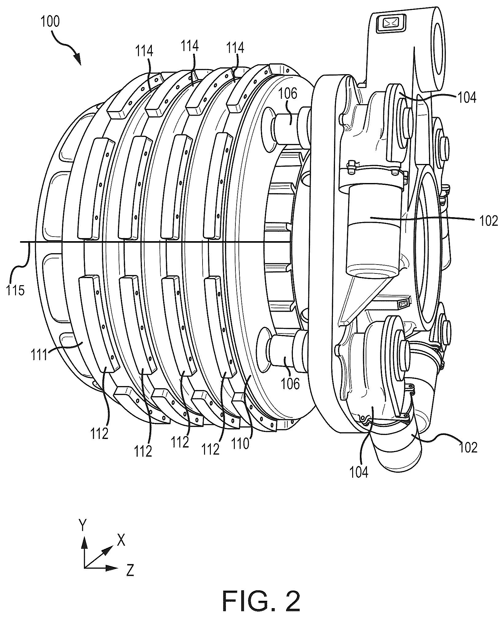 Patent US12617378 Figure 2 – Selective electromechanical brake actuator braking for power consumption reduction