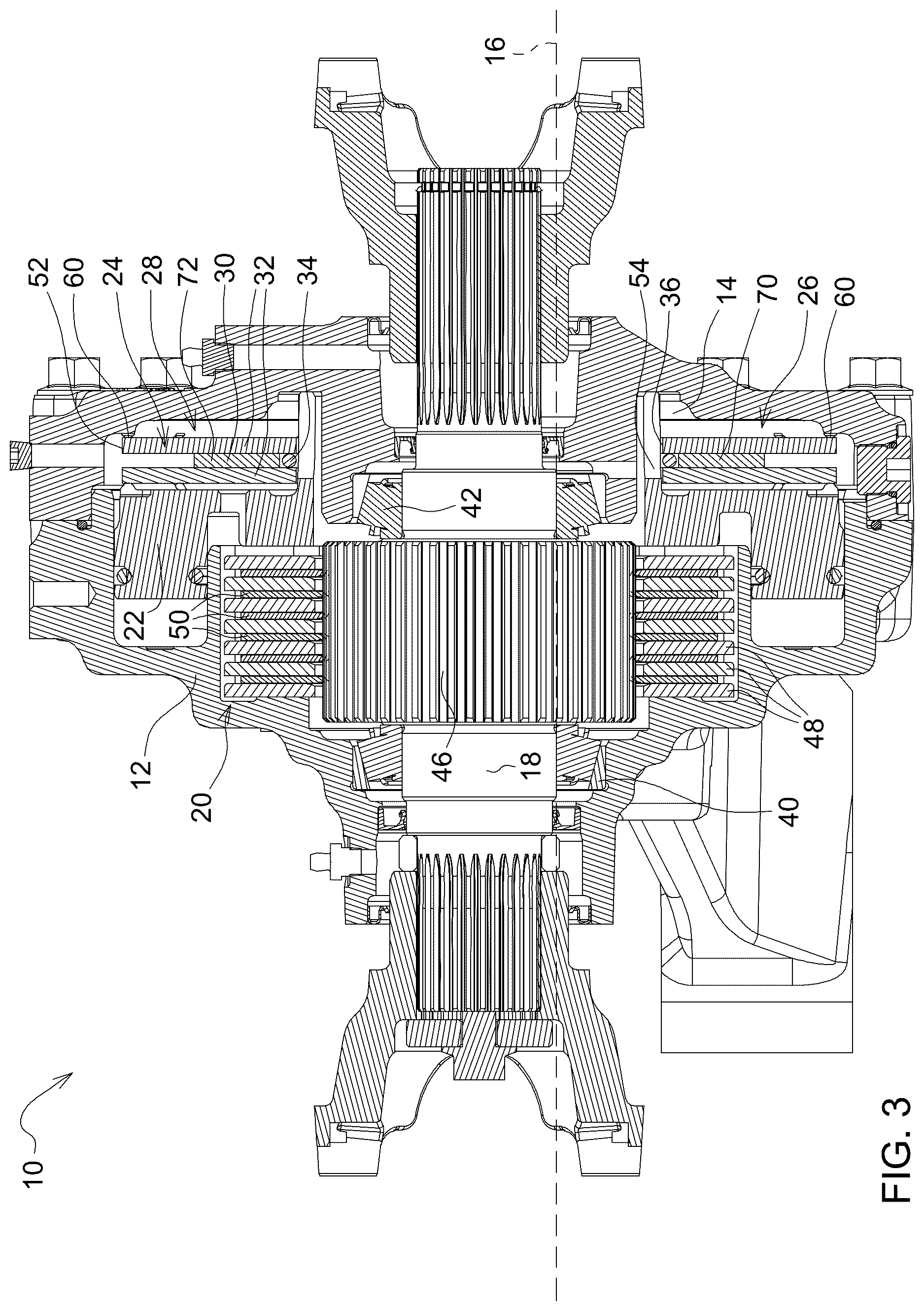 Patent US12617382 Figure 3 – Brake assembly and method of supplying lubricant in a brake assembly