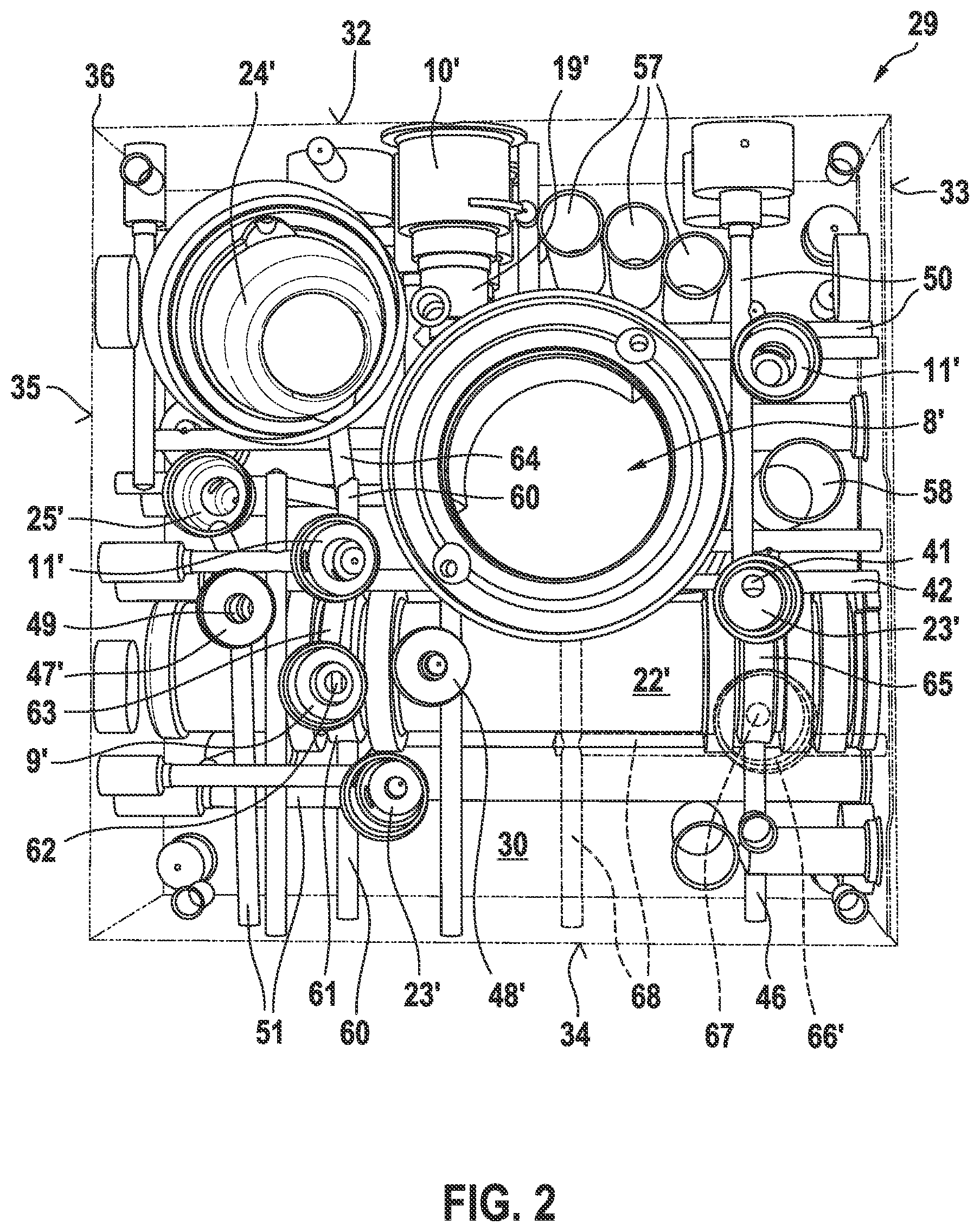 Patent US12617384 Figure 2 – Hydraulic block for a hydraulic servo power brake system