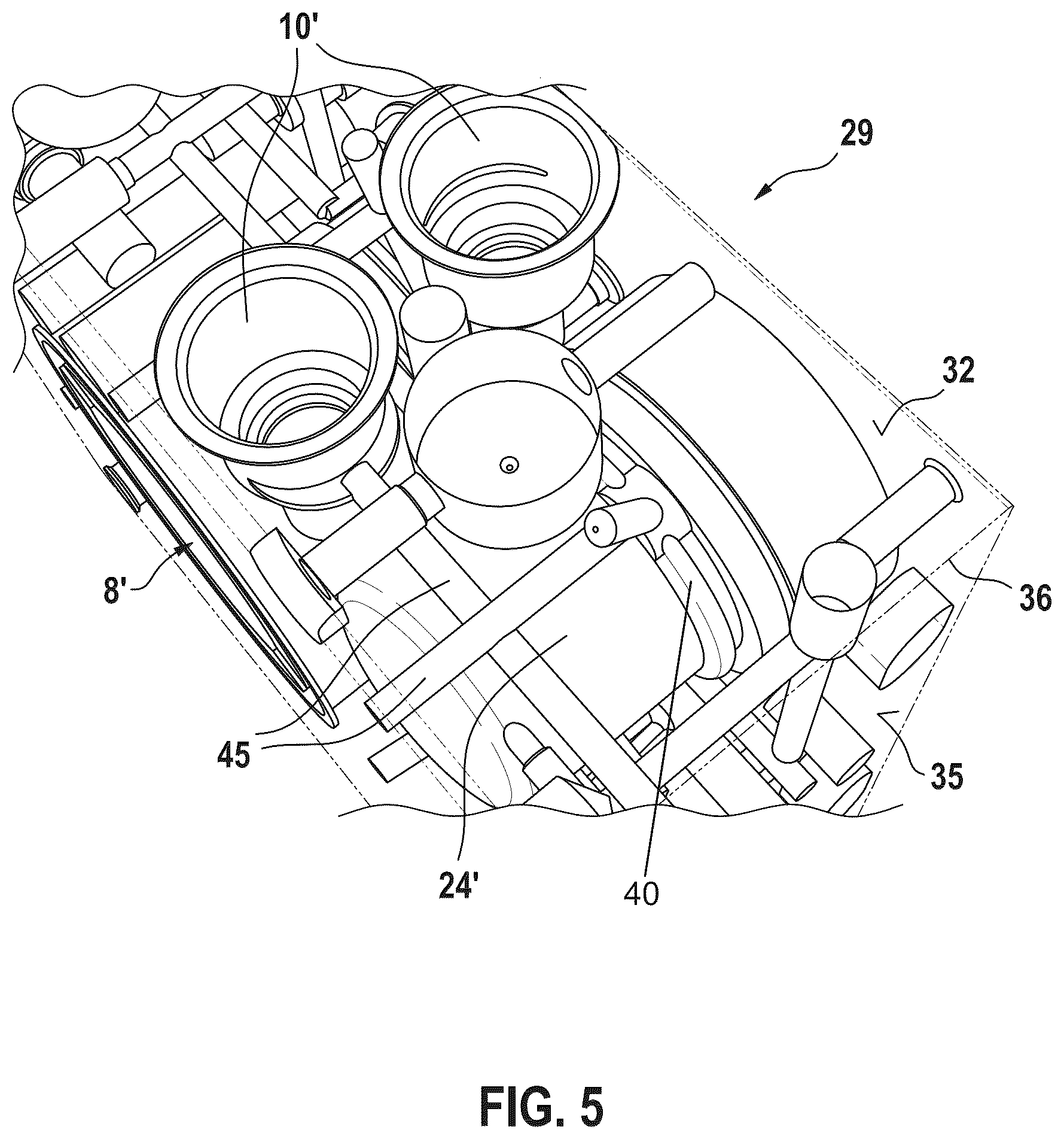 Patent US12617384 Figure 5 – Hydraulic block for a hydraulic servo power brake system