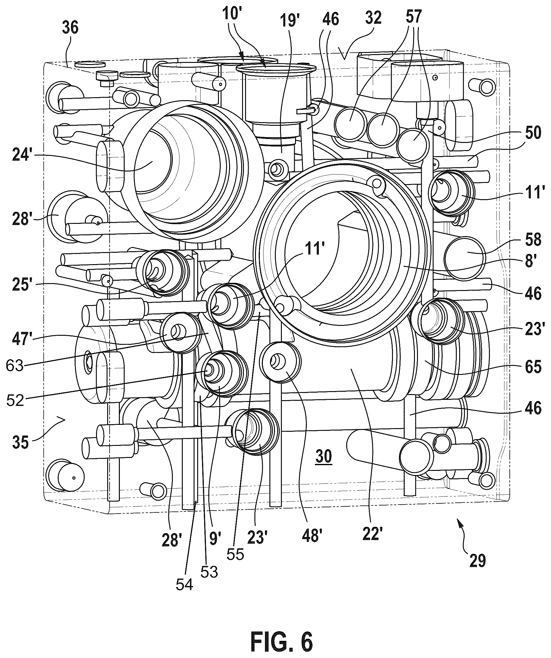 Patent US12617384 Figure 6 – Hydraulic block for a hydraulic servo power brake system