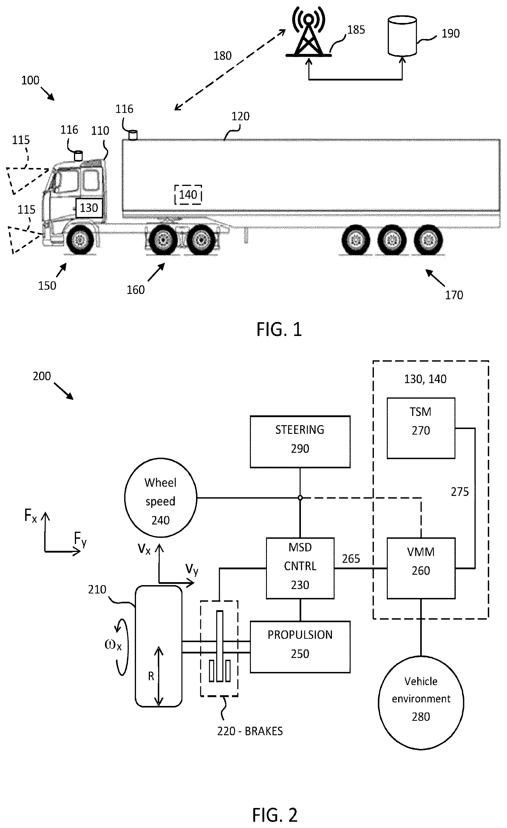 Patent US12617388 Figure 1 – Predictive heavy-duty vehicle motion management based on environment sensing