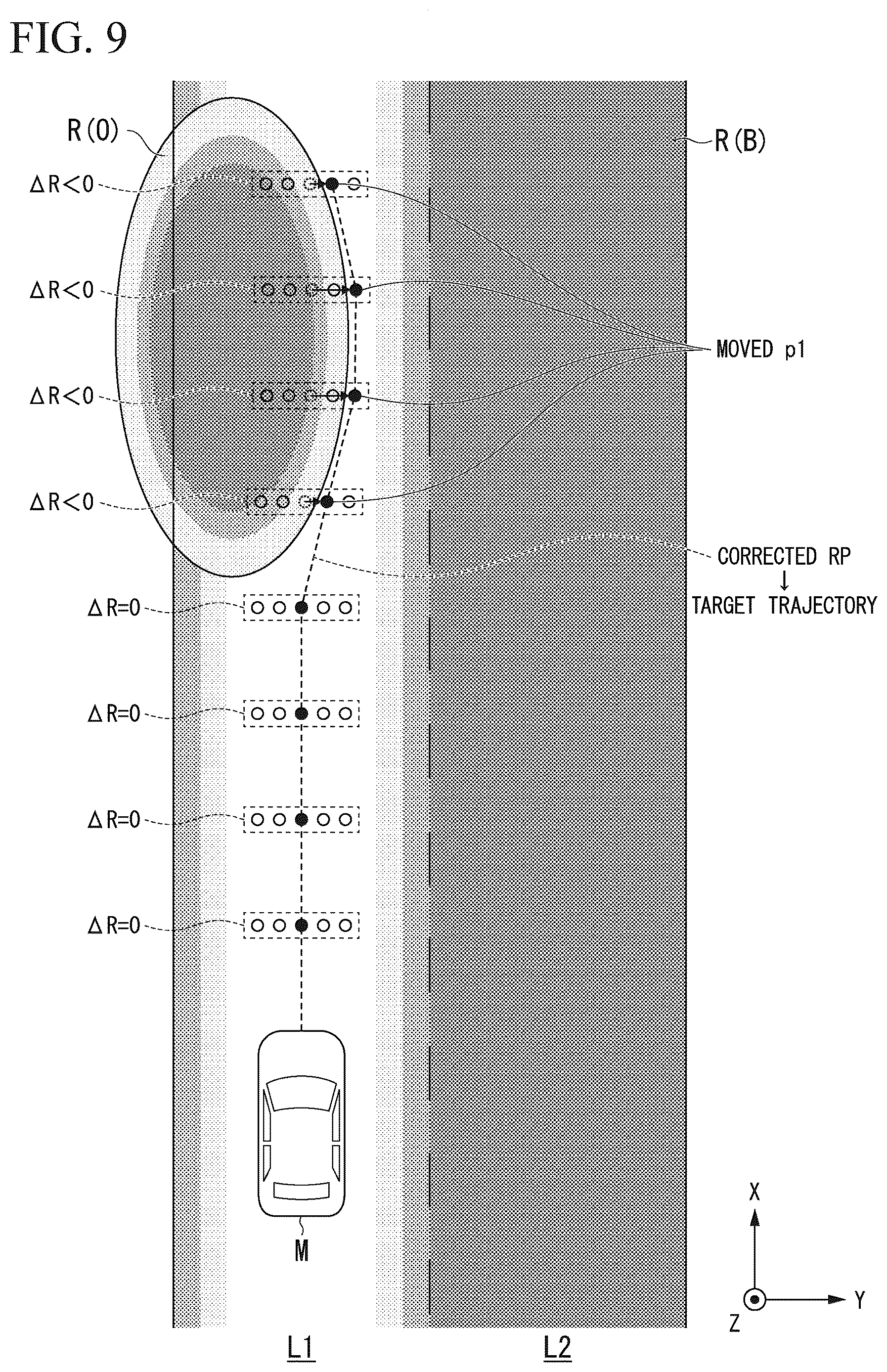 Patent US12617391 Figure 9 – Mobile object control device, mobile object control method, and storage medium
