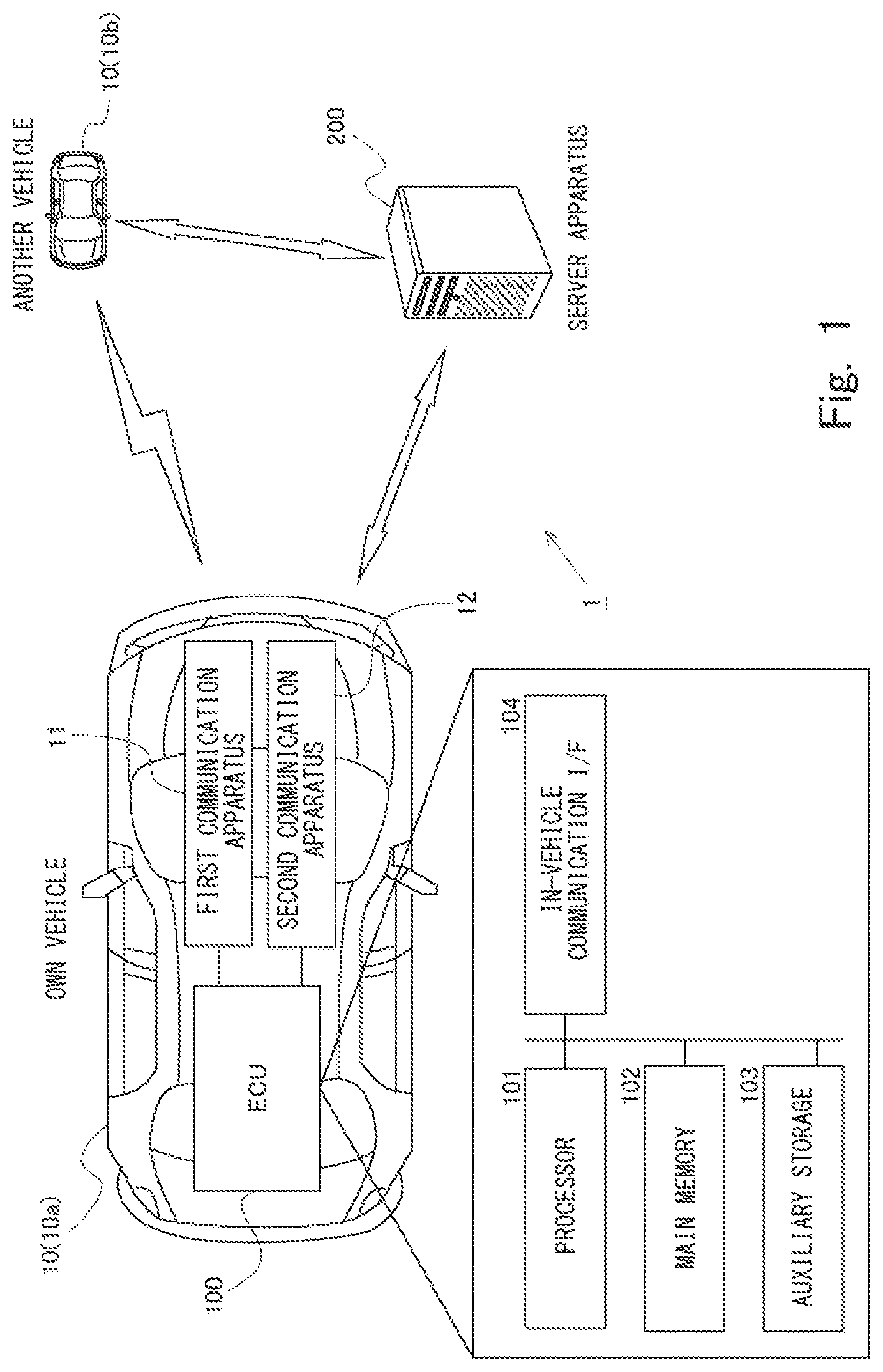 Patent US12617394 Figure 1 – Information processing apparatus, vehicle, and non-transitory storage medium