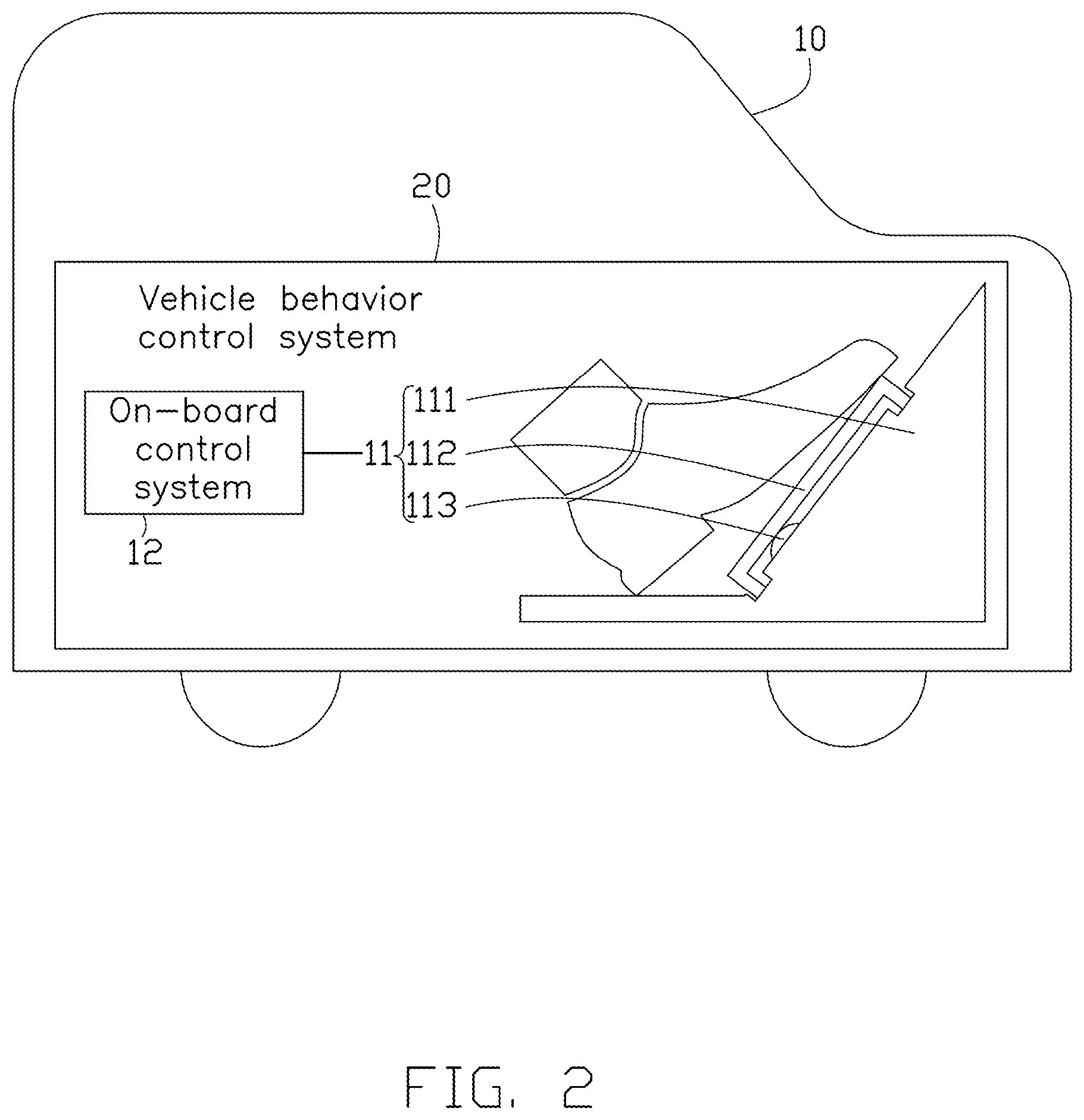 Patent US12617405 Figure 2 – System and method for controlling vehicle behavior and vehicle computer employing method