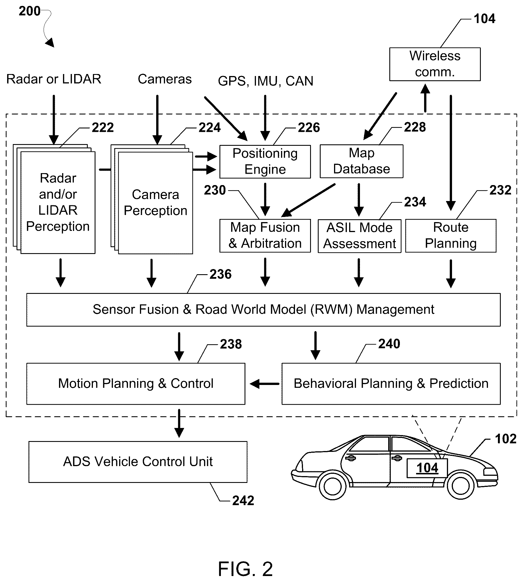 Patent US12617417 Figure 2 – Dynamically adjusting information presented to a driver