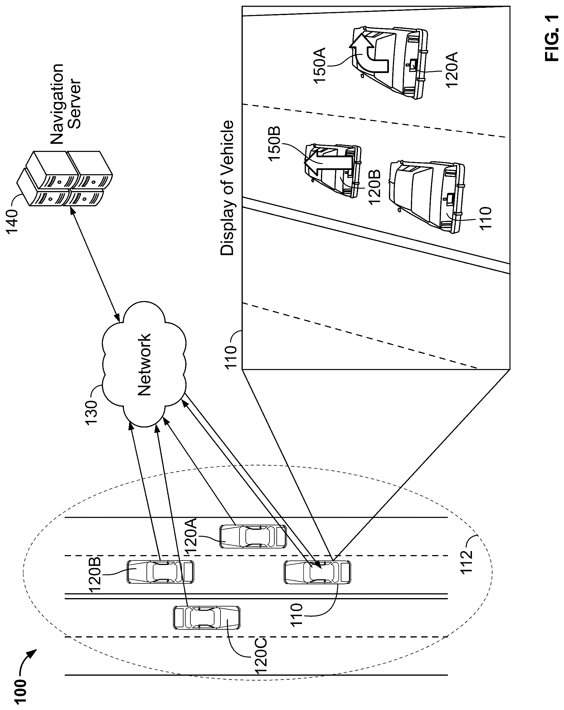 Patent US12617423 Figure 1 – System and method of driver assistance for predictive navigation