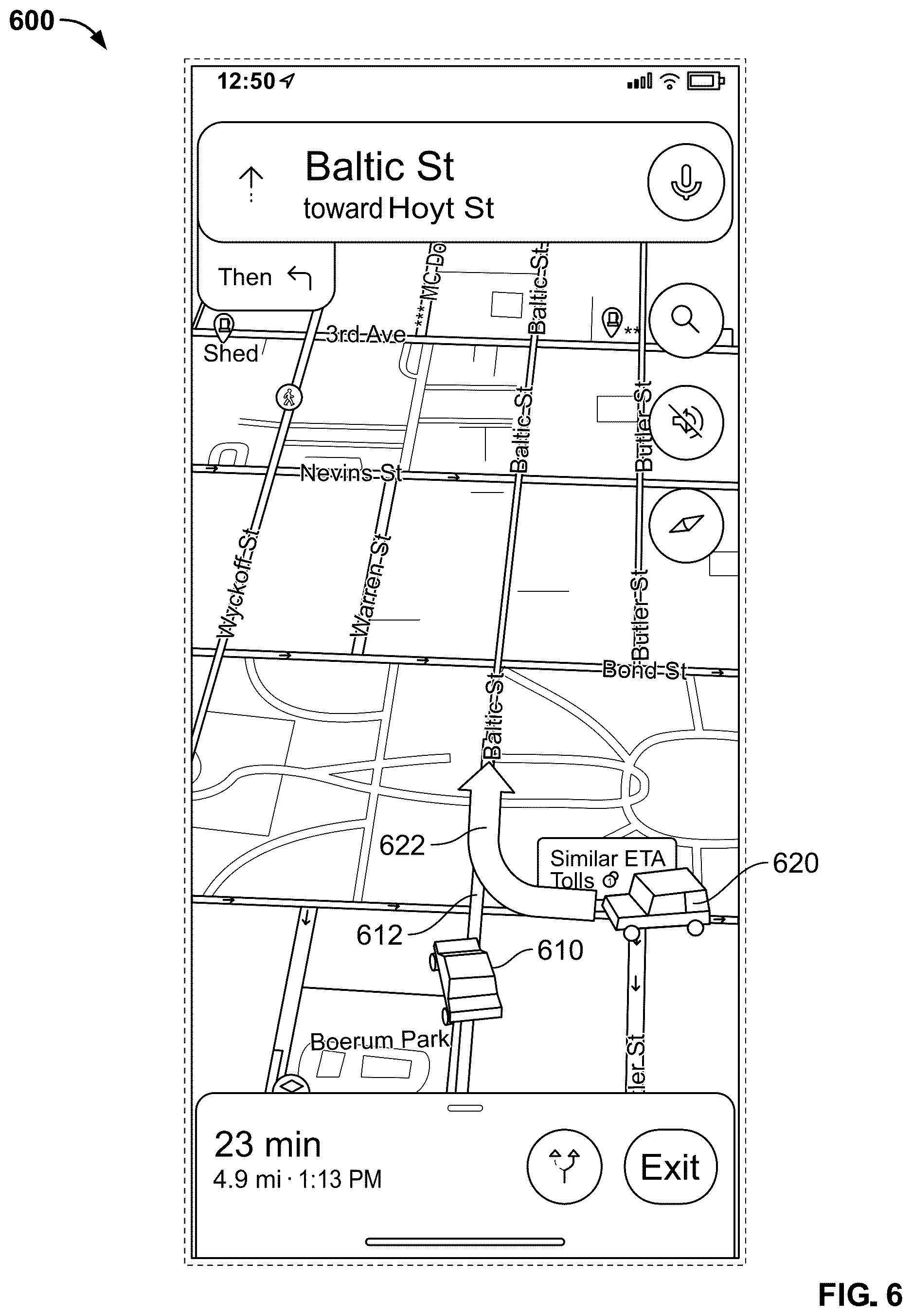Patent US12617423 Figure 6 – System and method of driver assistance for predictive navigation