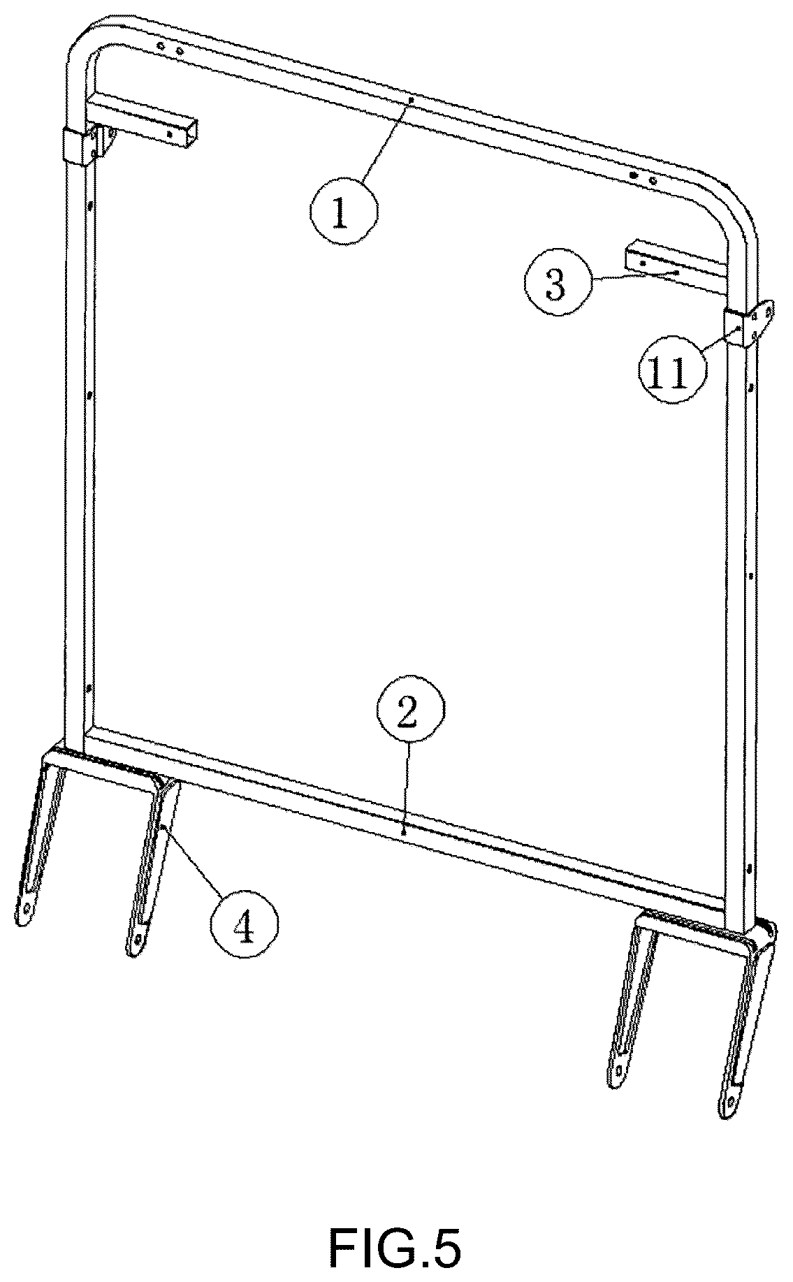 Patent US12617442 Figure 5 – Collapsible wagon with foldable handle and basket extension