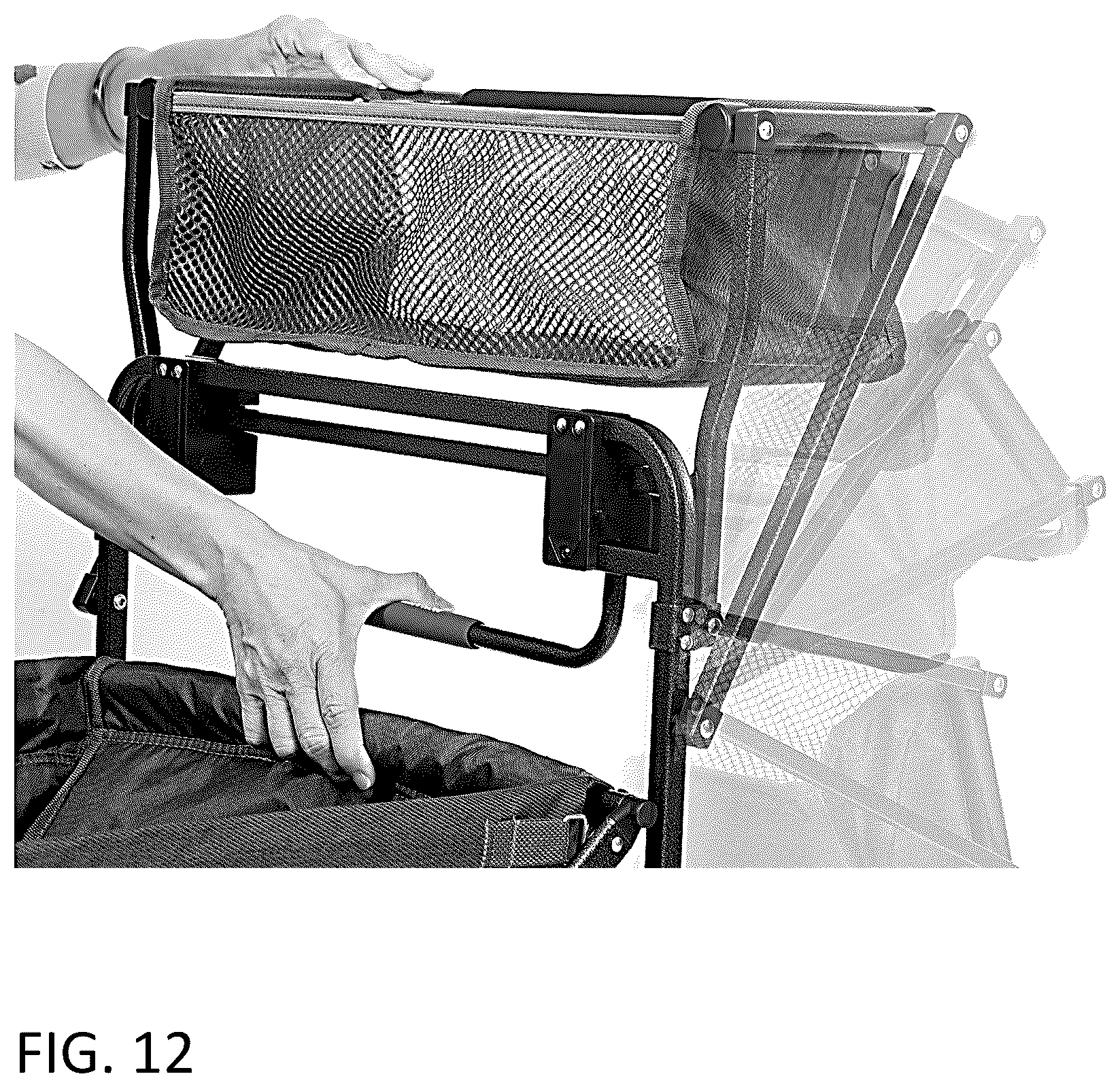 Patent US12617442 Figure 10 – Collapsible wagon with foldable handle and basket extension