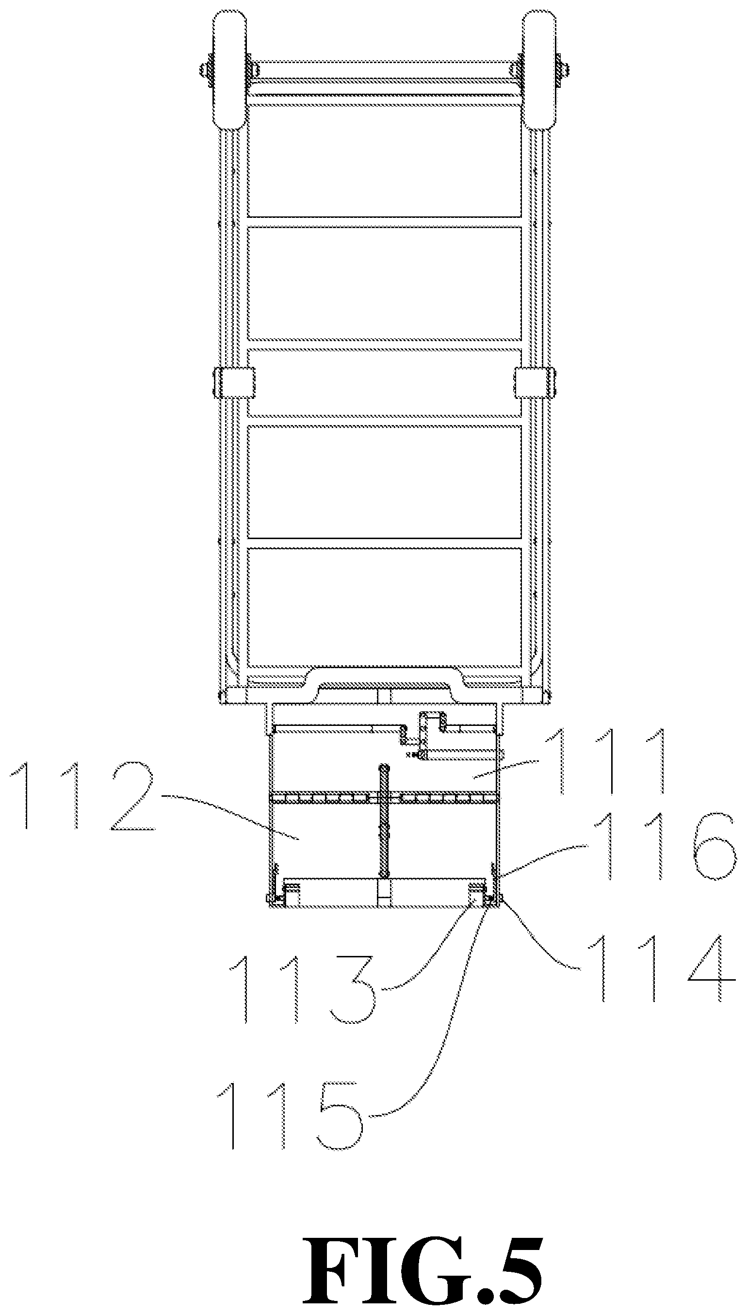 Patent US12617443 Figure 5 – Manned folding pedal of outdoor foldable electric trailer