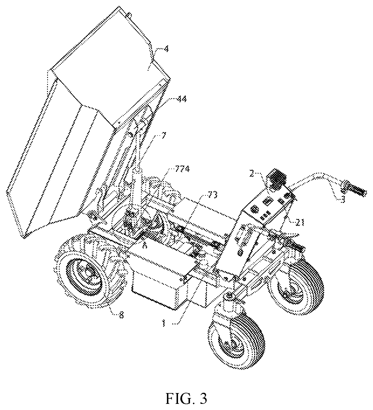 Patent US12617444 Figure 3 – Electric mini push cart