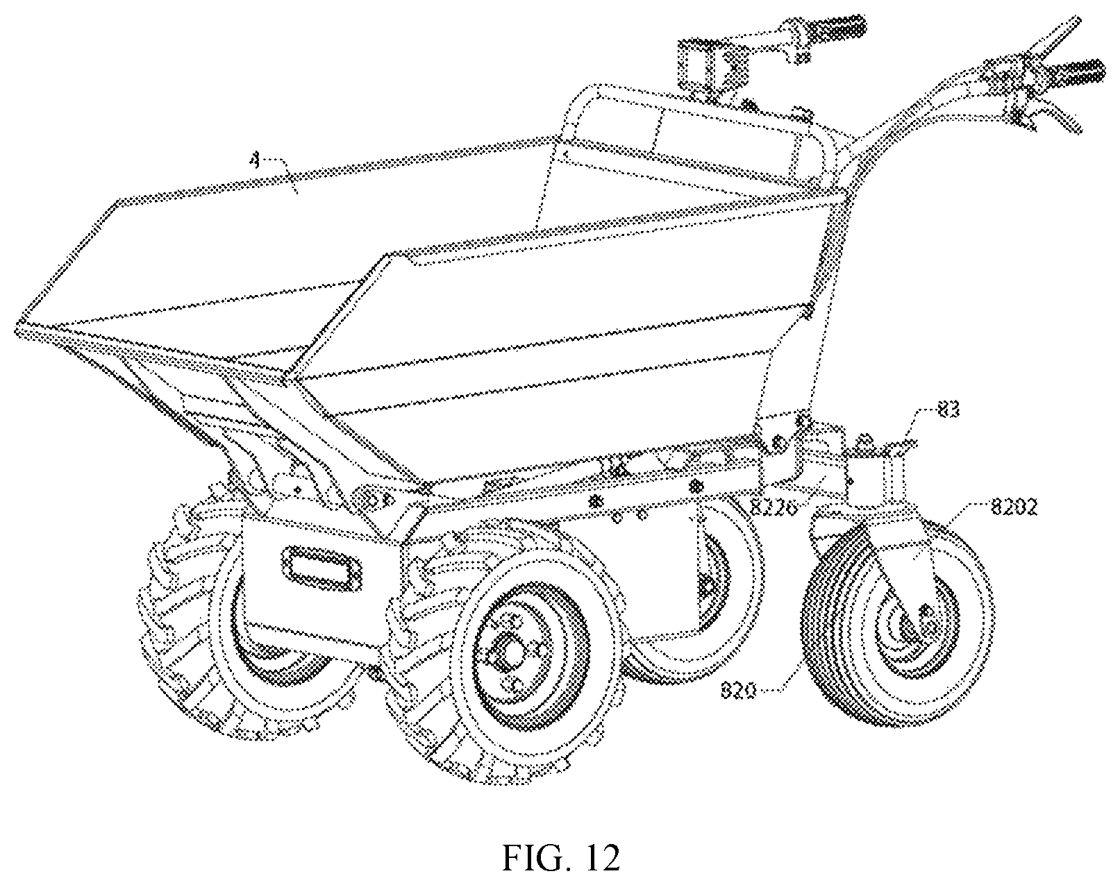 Patent US12617444 Figure 12 – Electric mini push cart