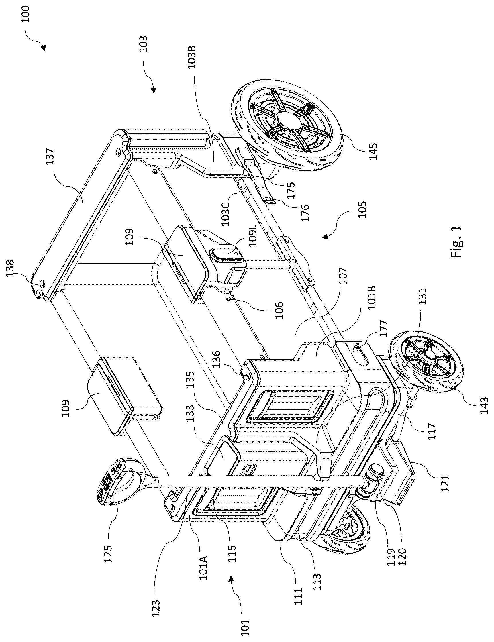 Patent US12617446 — Electric folding wagon — Figure 1
