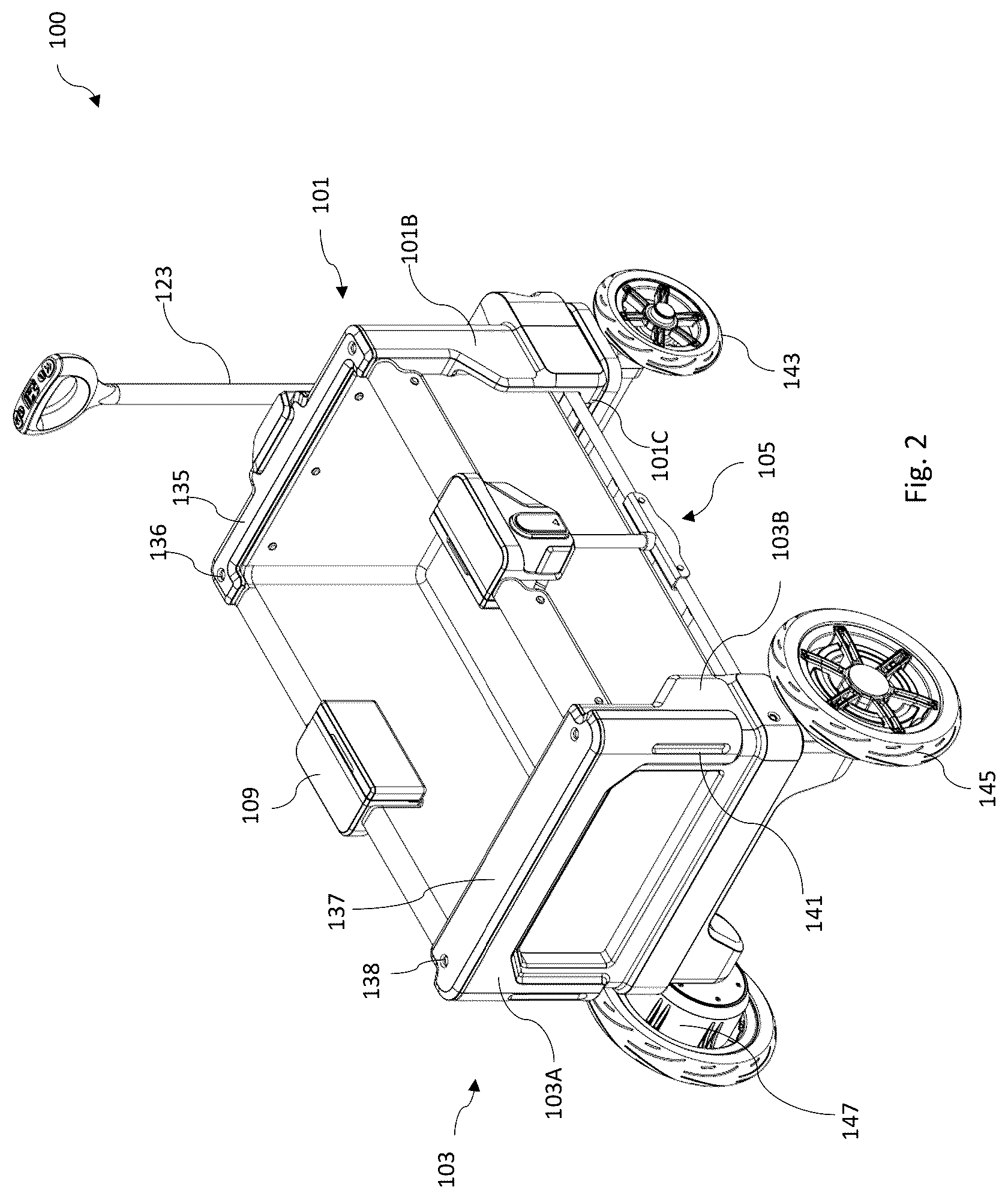 Patent US12617446 Figure 2 – Electric folding wagon