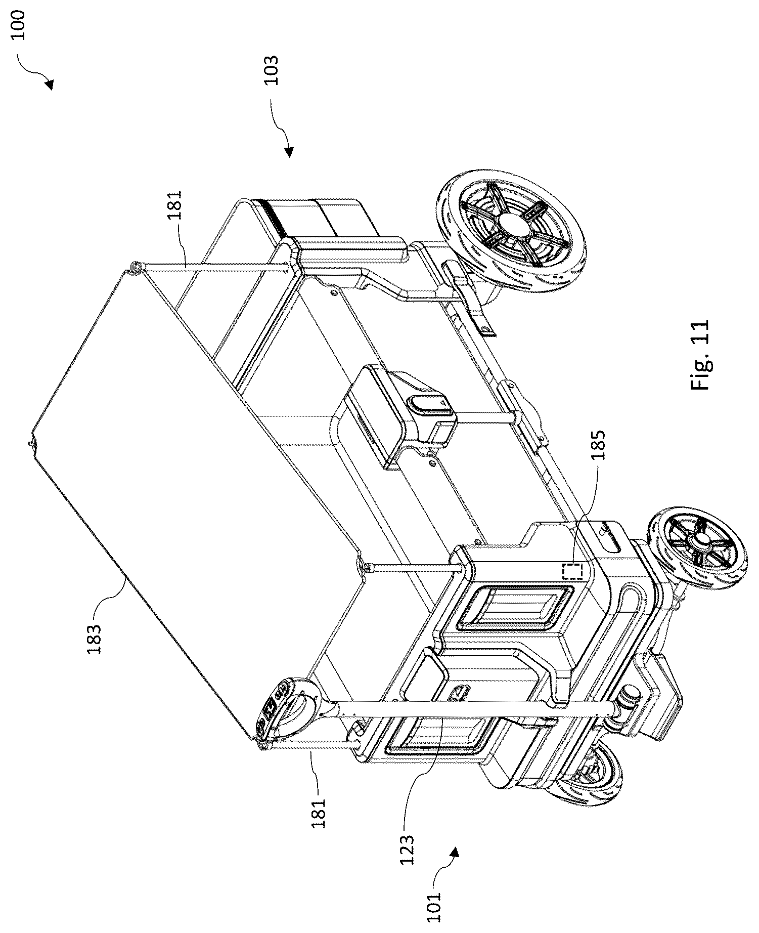 Patent US12617446 Figure 12 – Electric folding wagon