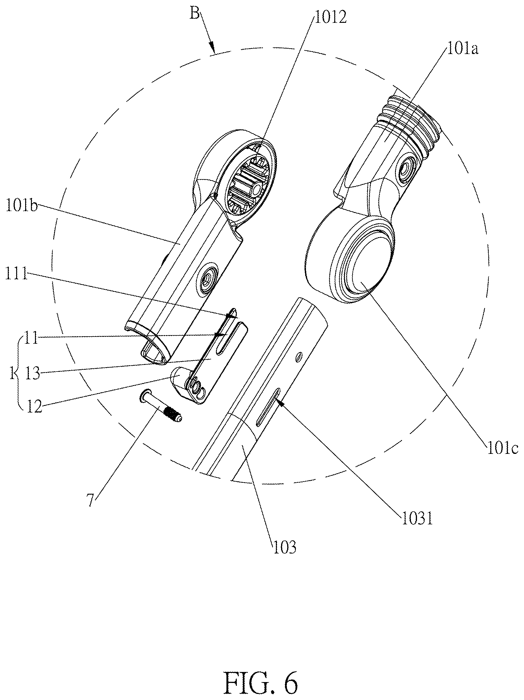 Patent US12617448 Figure 6 – Stroller and reversible mechanism thereof