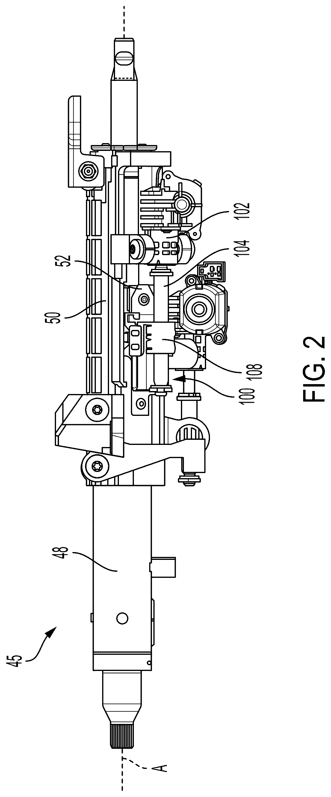 Patent US12617449 Figure 2 – Low profile energy absorption strap lock mechanism