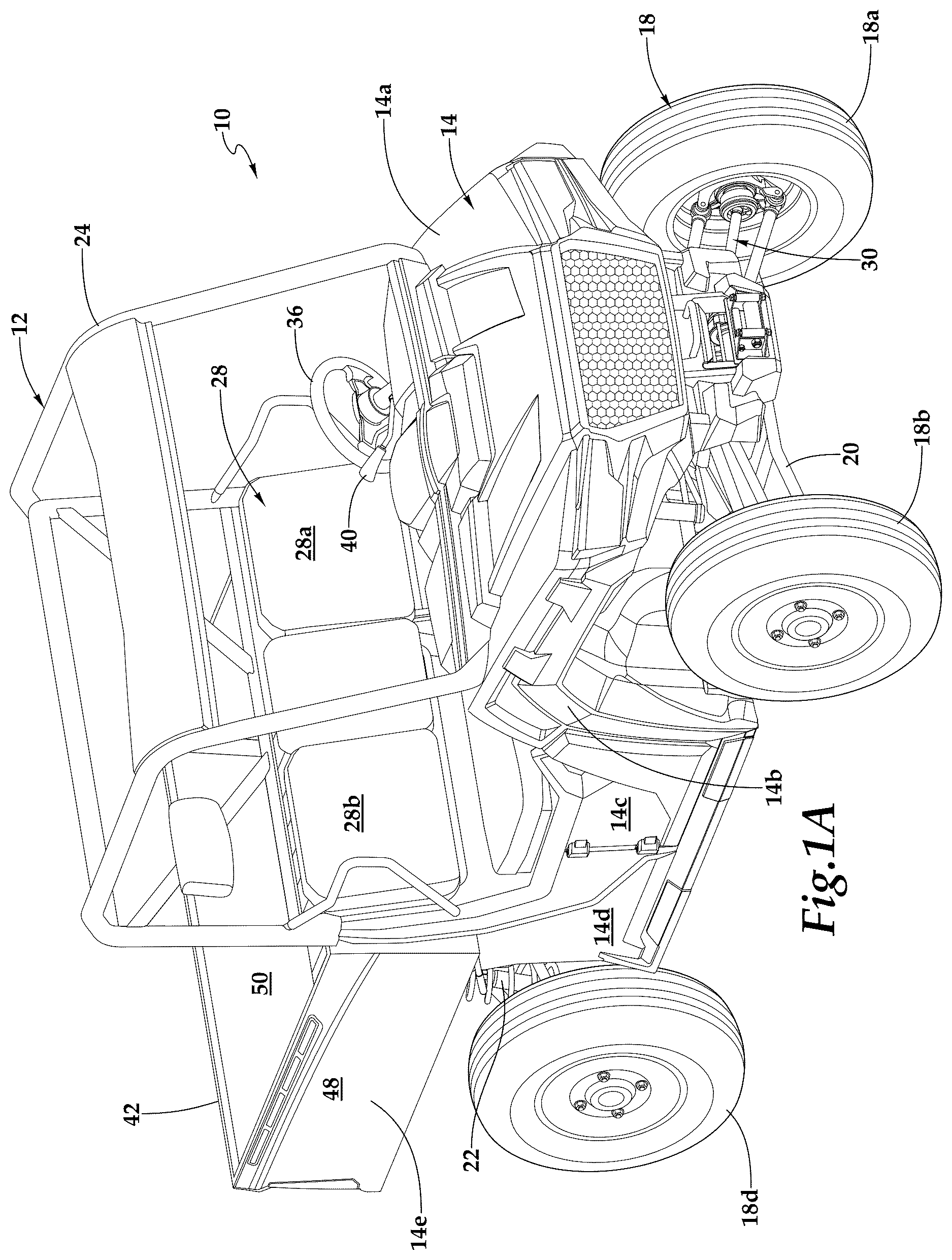 Patent US12617461 — Rear steer knuckles for off-road vehicles — Figure 1
