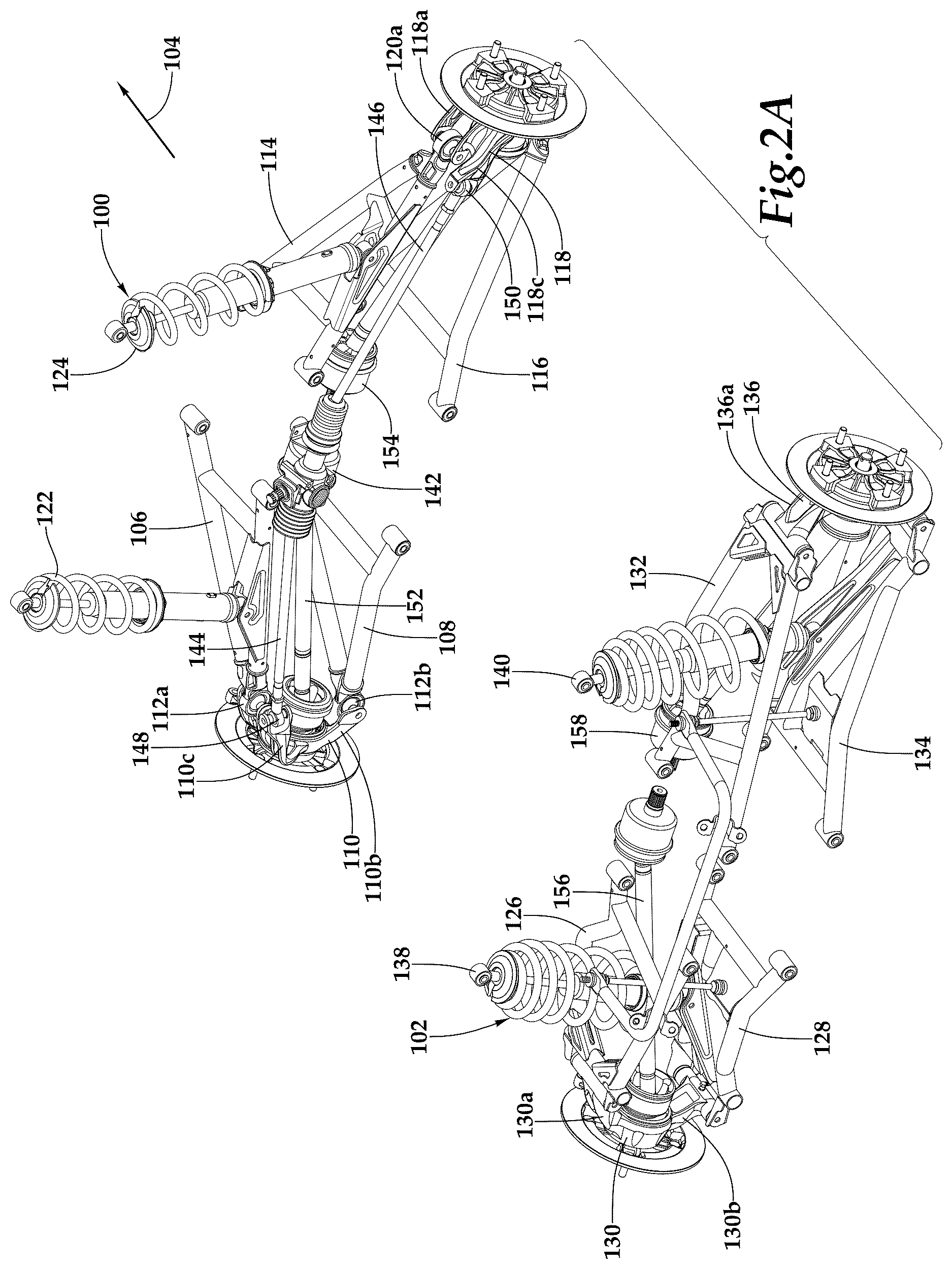 Patent US12617461 Figure 6 – Rear steer knuckles for off-road vehicles