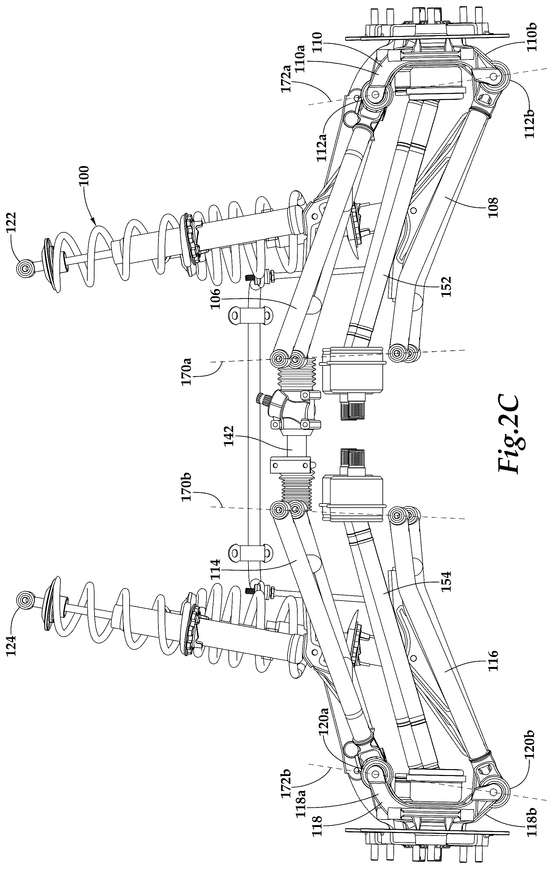 Patent US12617461 Figure 8 – Rear steer knuckles for off-road vehicles