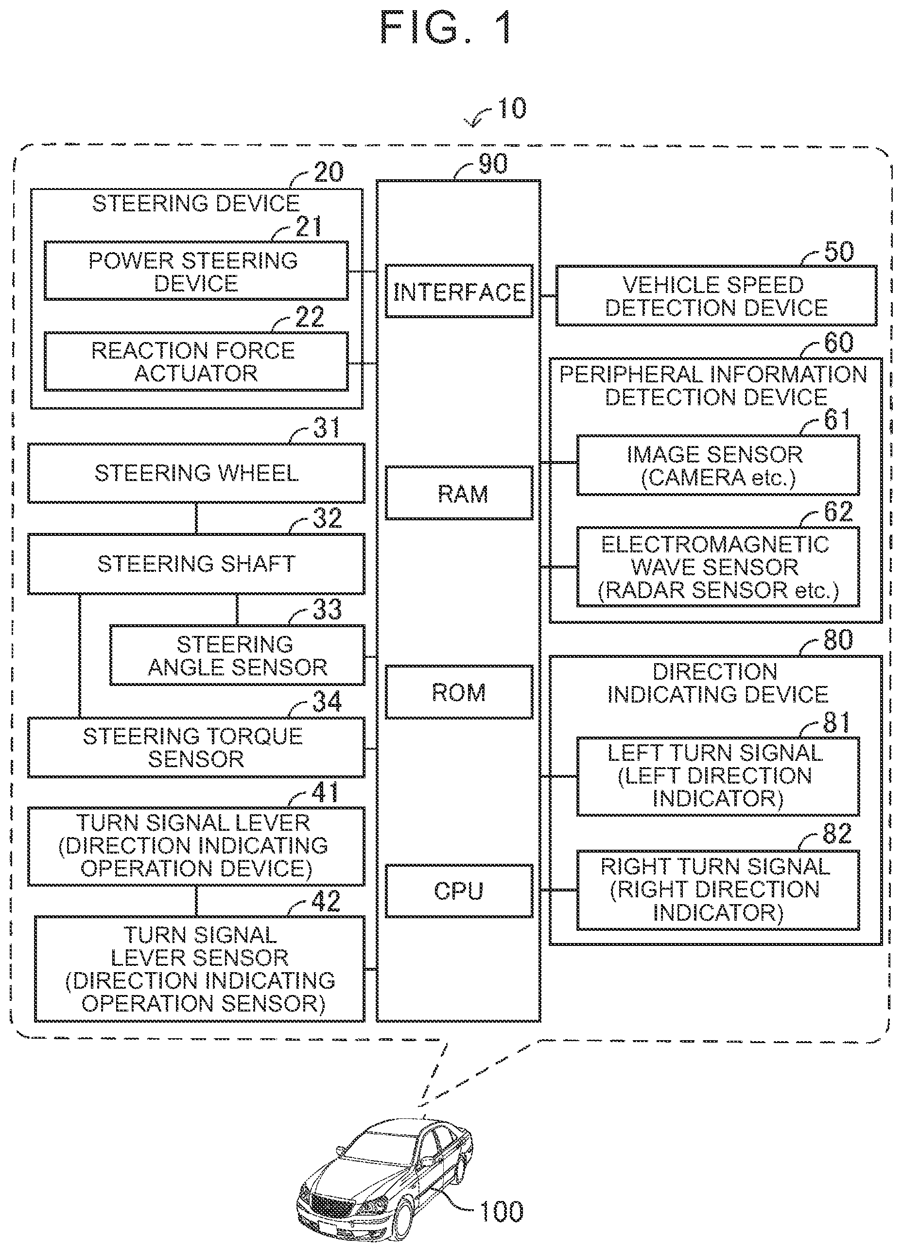 Patent US12617466 Figure 1 – Vehicle driving assist device, vehicle, vehicle driving assist method, and storage medium