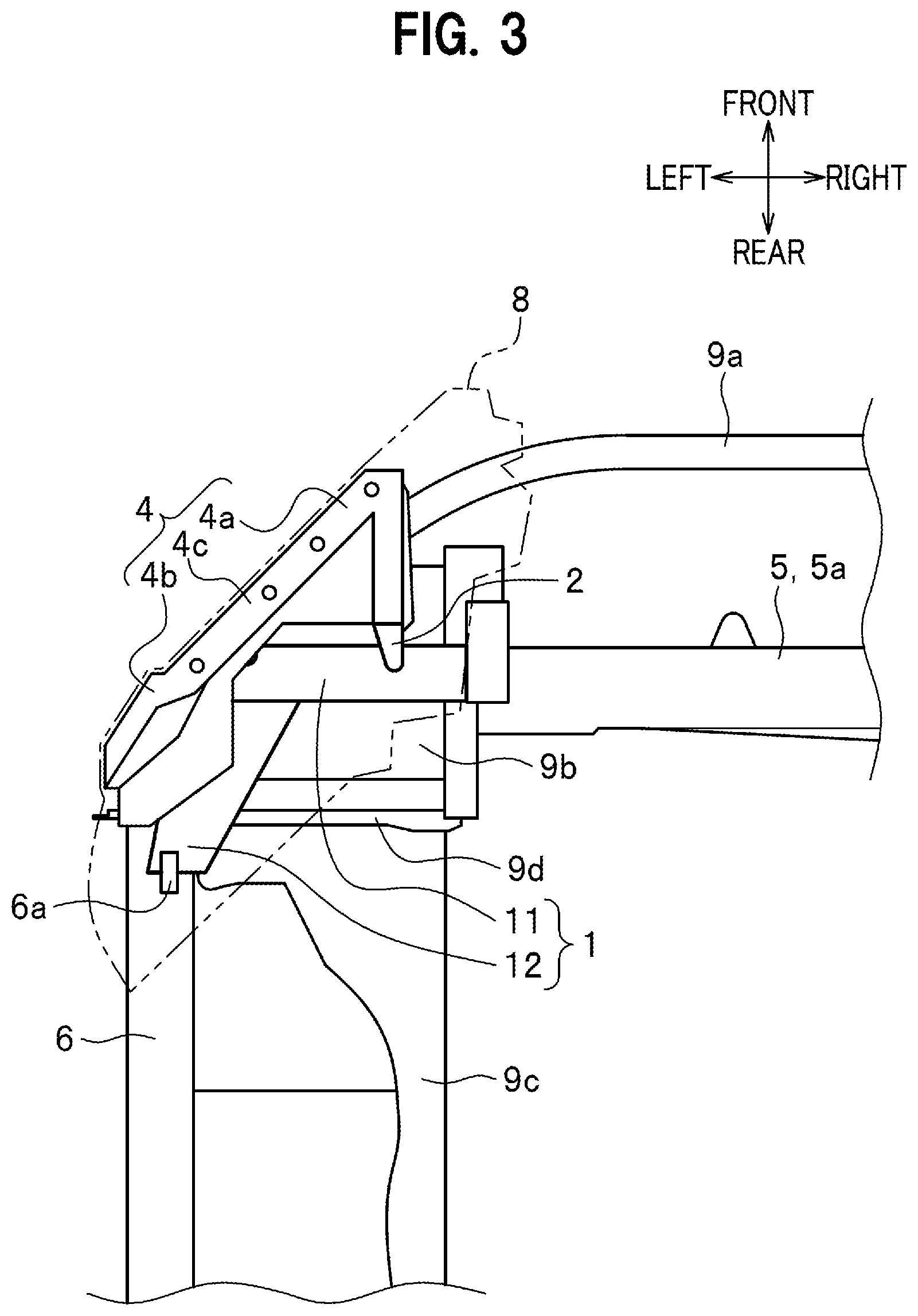 Patent US12617468 Figure 3 – Vehicle front structure