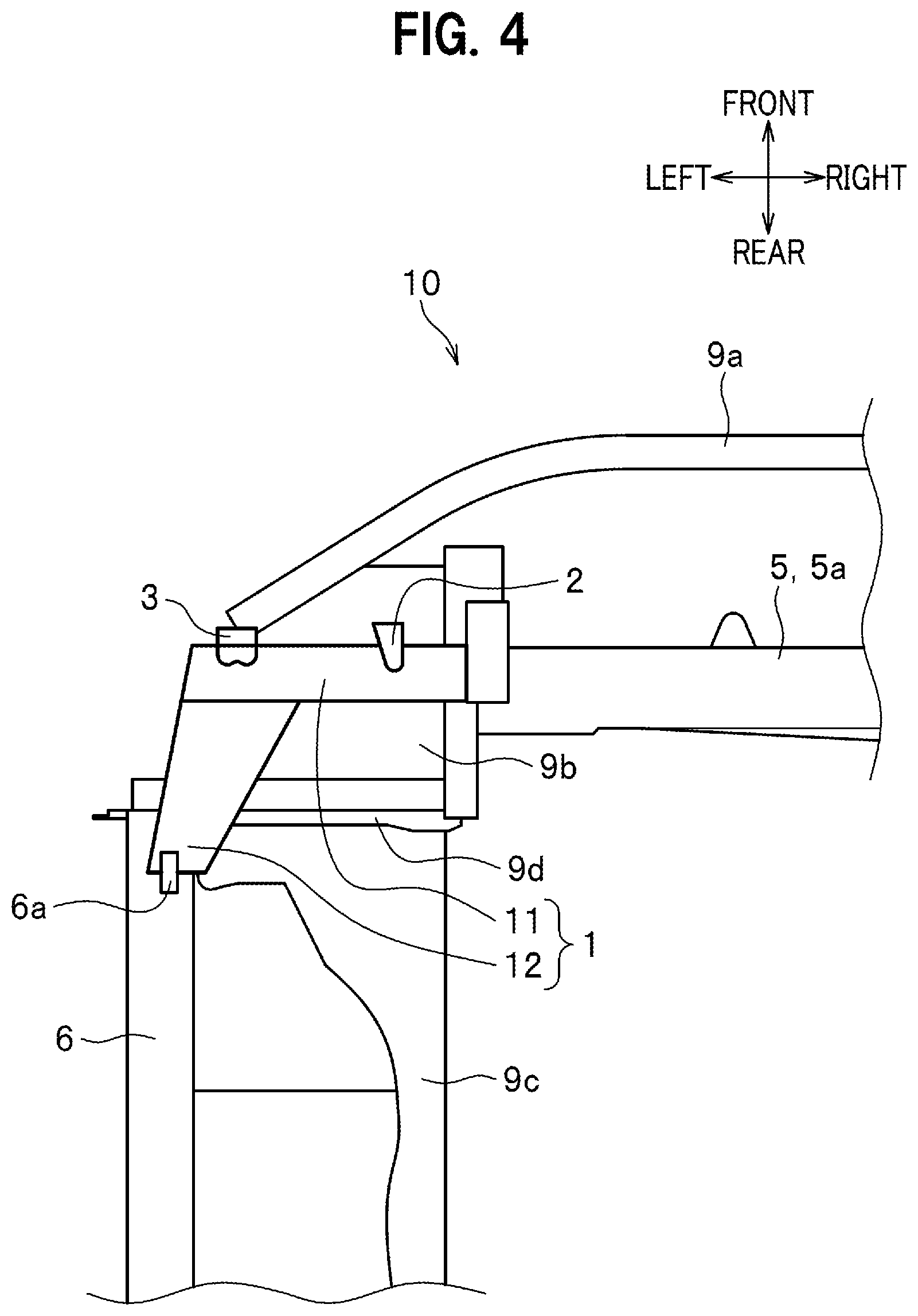 Patent US12617468 Figure 4 – Vehicle front structure