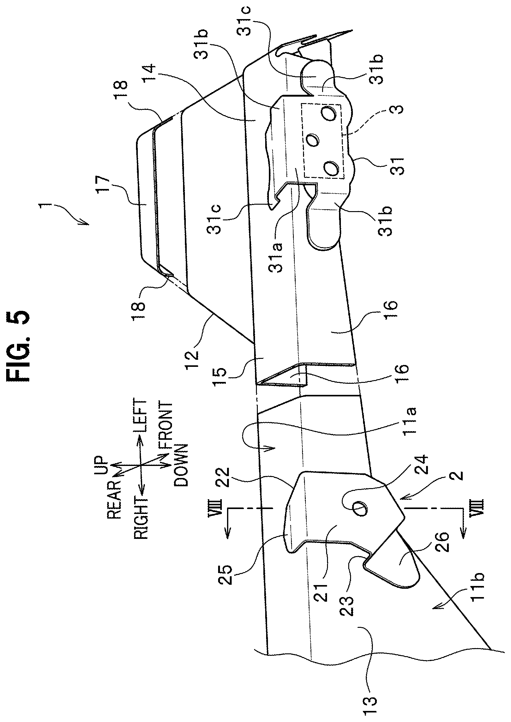Patent US12617468 Figure 5 – Vehicle front structure