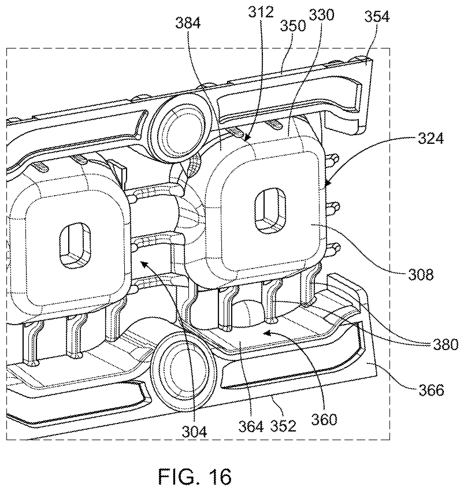 Patent US12617469 Figure 16 – Reinforcement assembly for a side sill of a vehicle