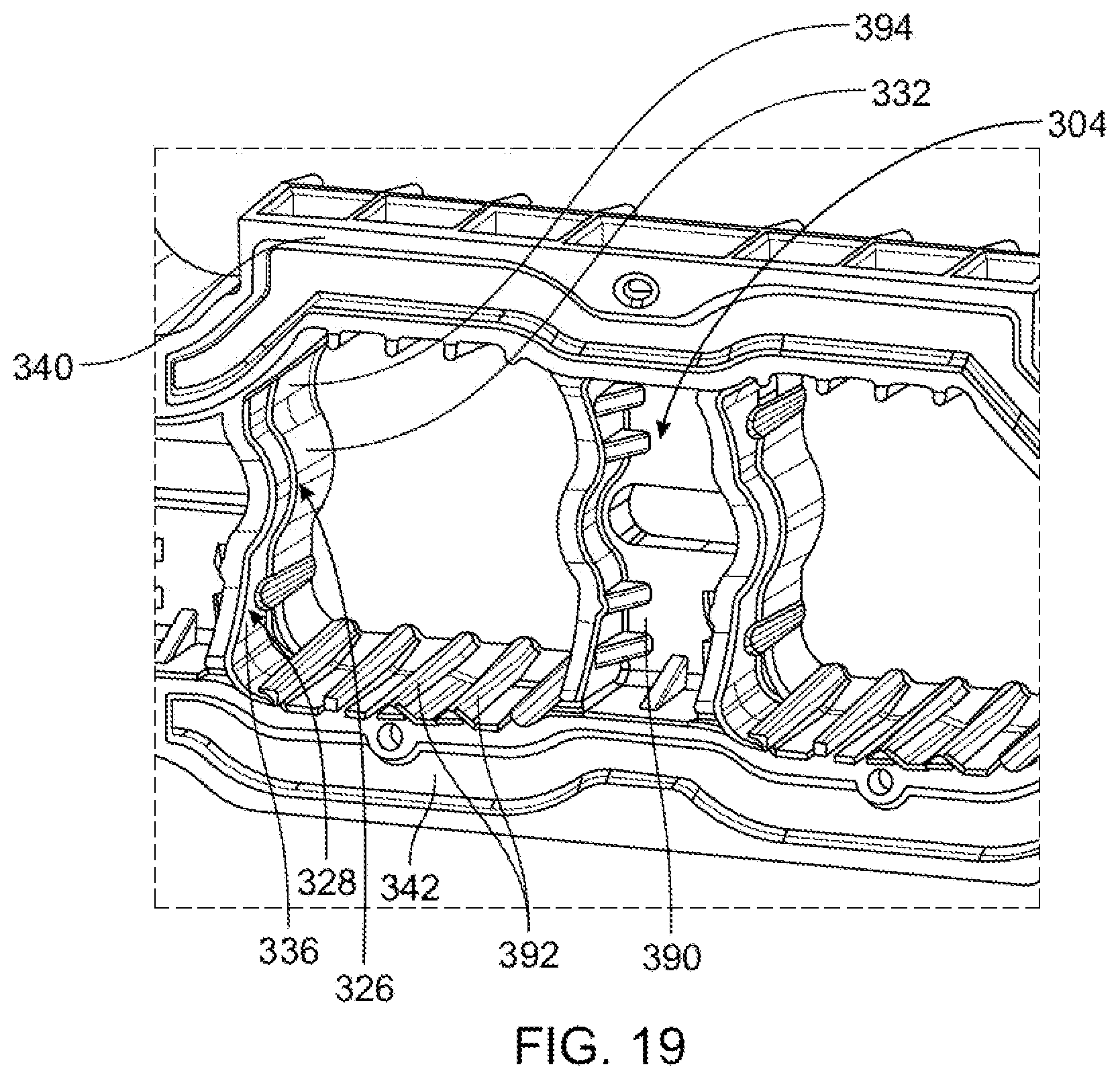 Patent US12617469 Figure 19 – Reinforcement assembly for a side sill of a vehicle