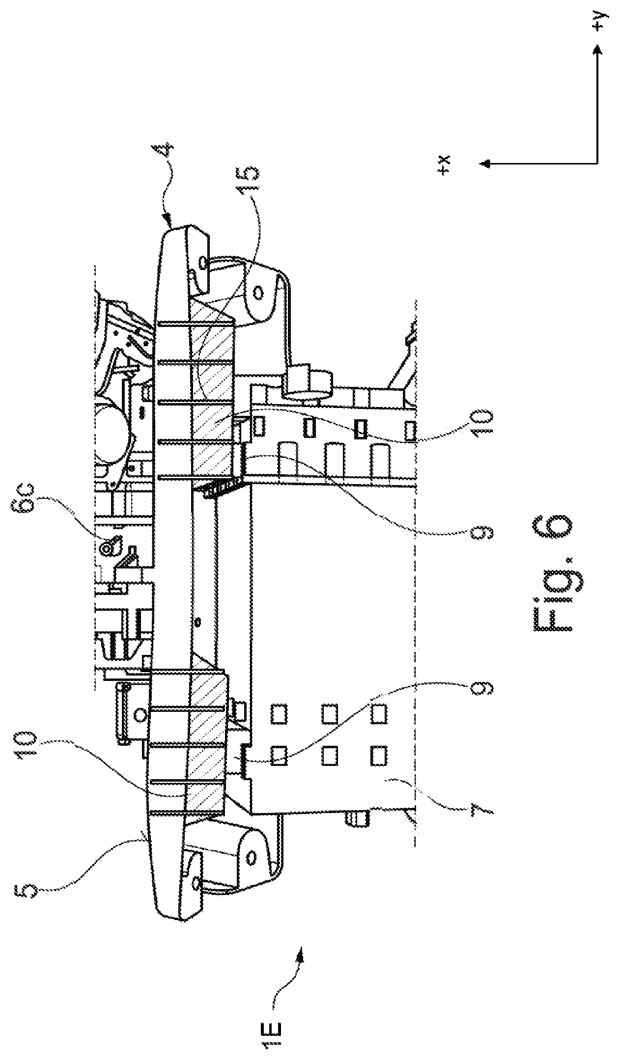 Patent US12617471 Figure 5 – Front-end structure for a motor vehicle with electric front-wheel drive