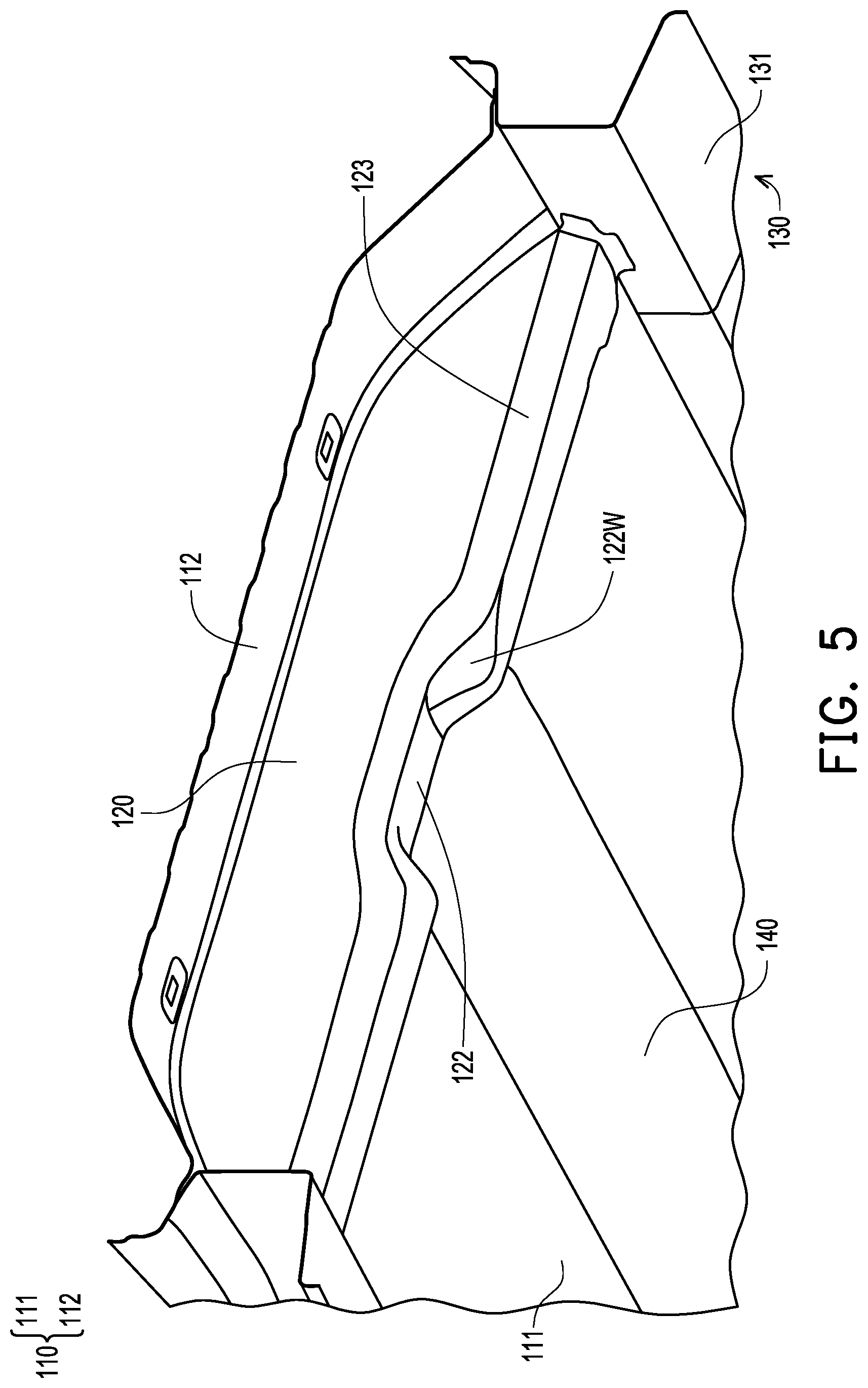 Patent US12617473 Figure 5 – Vehicle body floor structure