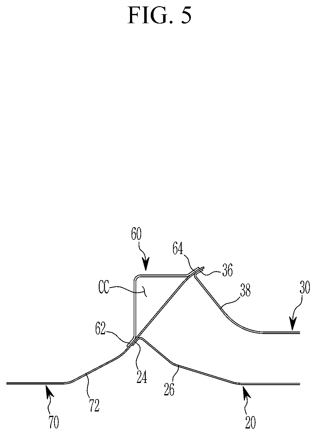 Patent US12617475 Figure 5 – Vehicle body rear structure