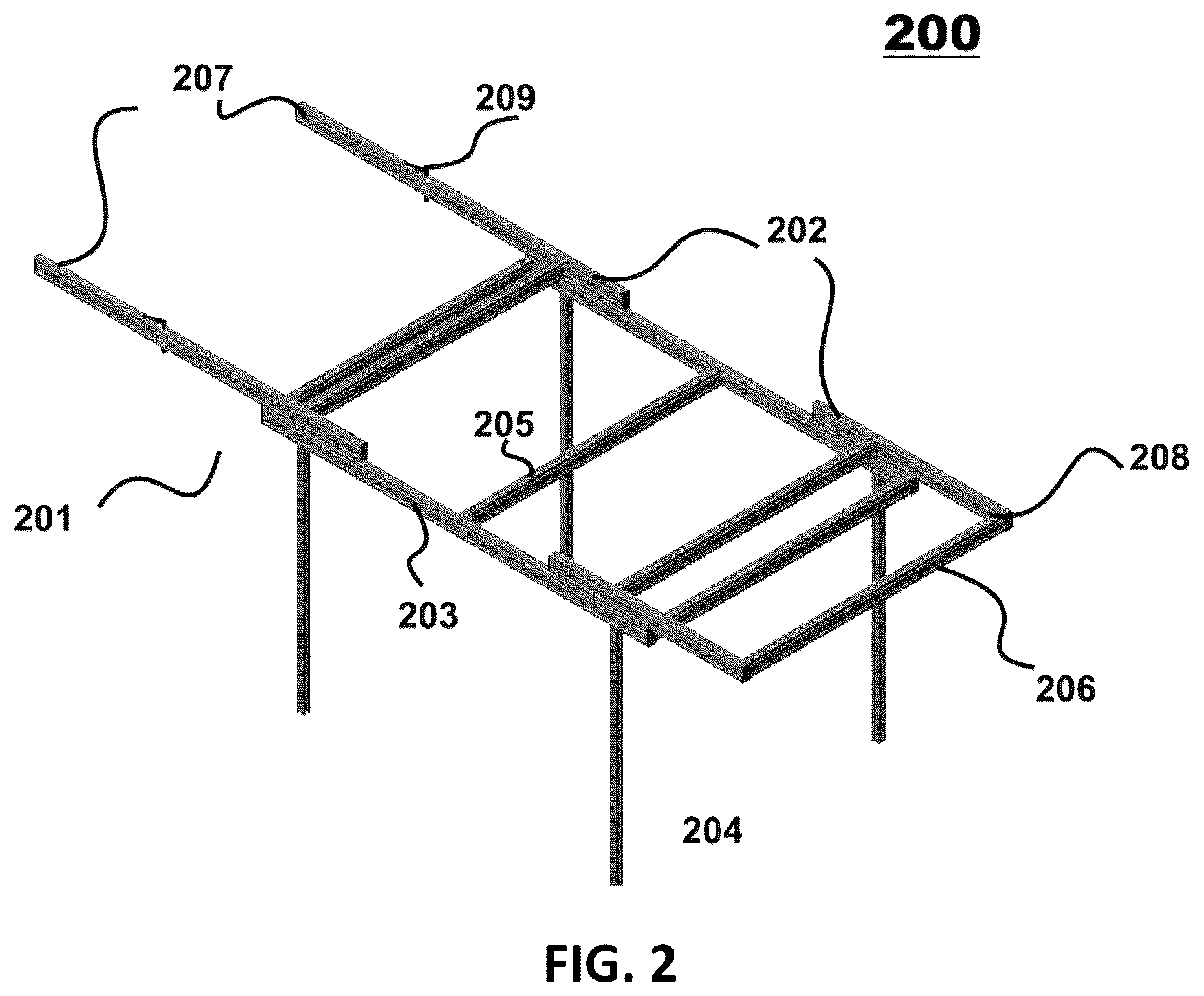 Patent US12617477 Figure 2 – Configurable truck rack system