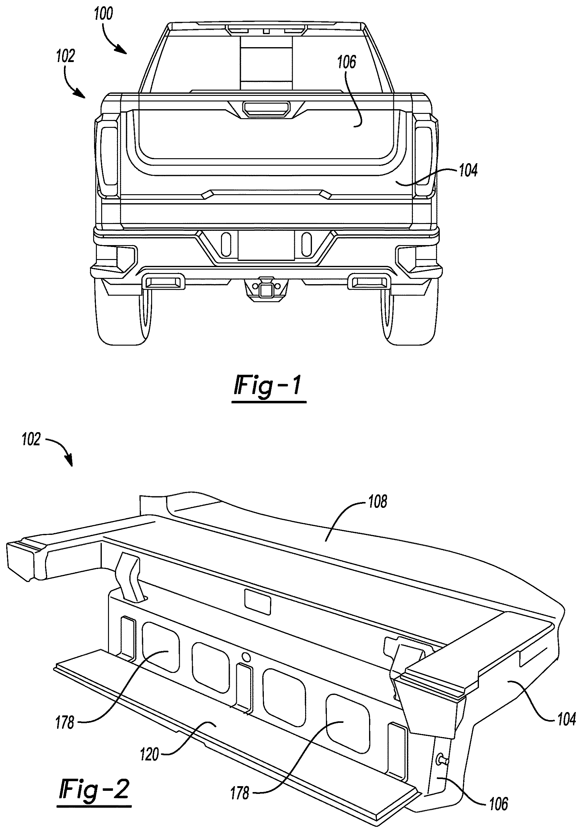 Patent US12617478 Figure 1 – Tailgate assembly